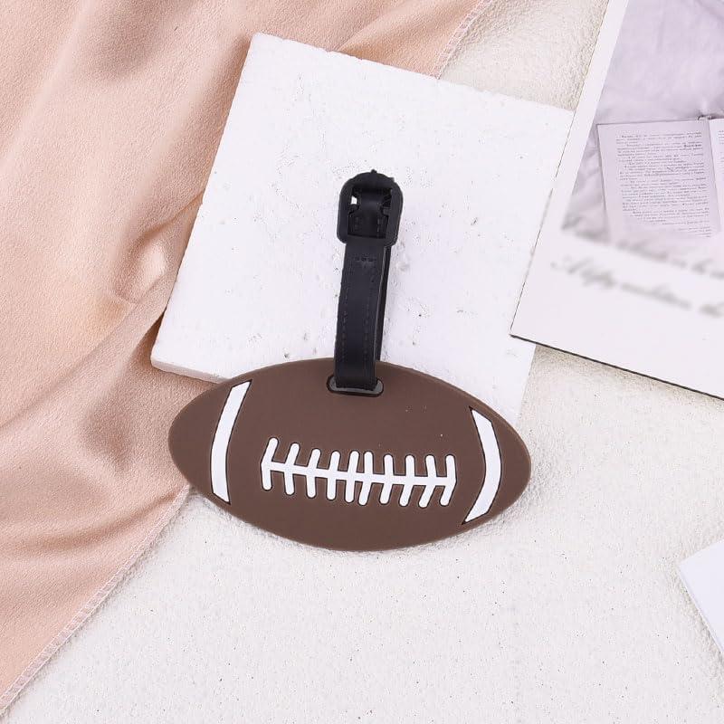 Etiqueta de Equipaje de Fútbol MXXGMYJ Redonda 14.99x8.99cm