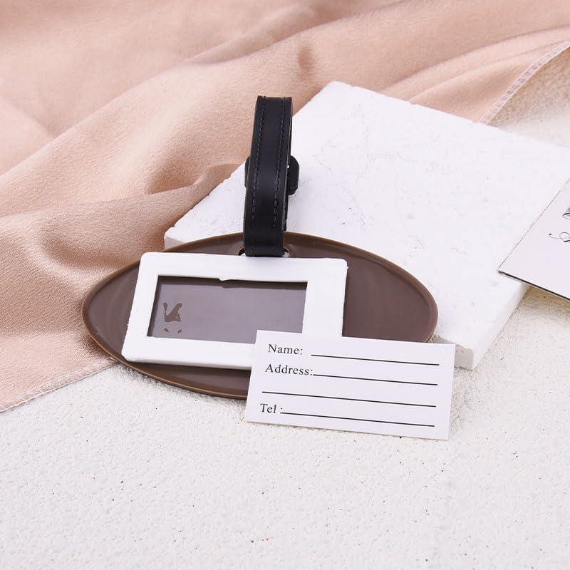 Etiqueta de Equipaje de Fútbol MXXGMYJ Redonda 14.99x8.99cm