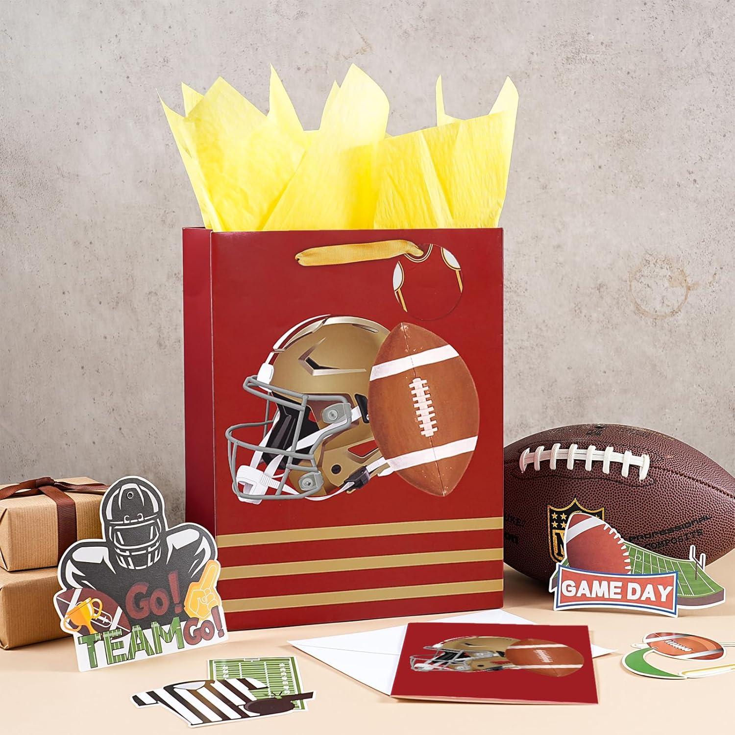 Bolsa de Regalo de Fútbol Loveinside Mediana Roja y Dorada