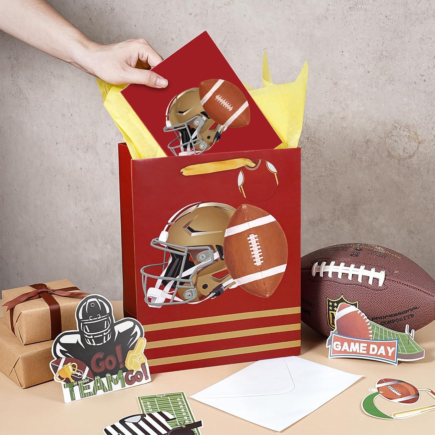 Bolsa de Regalo de Fútbol Loveinside Mediana Roja y Dorada