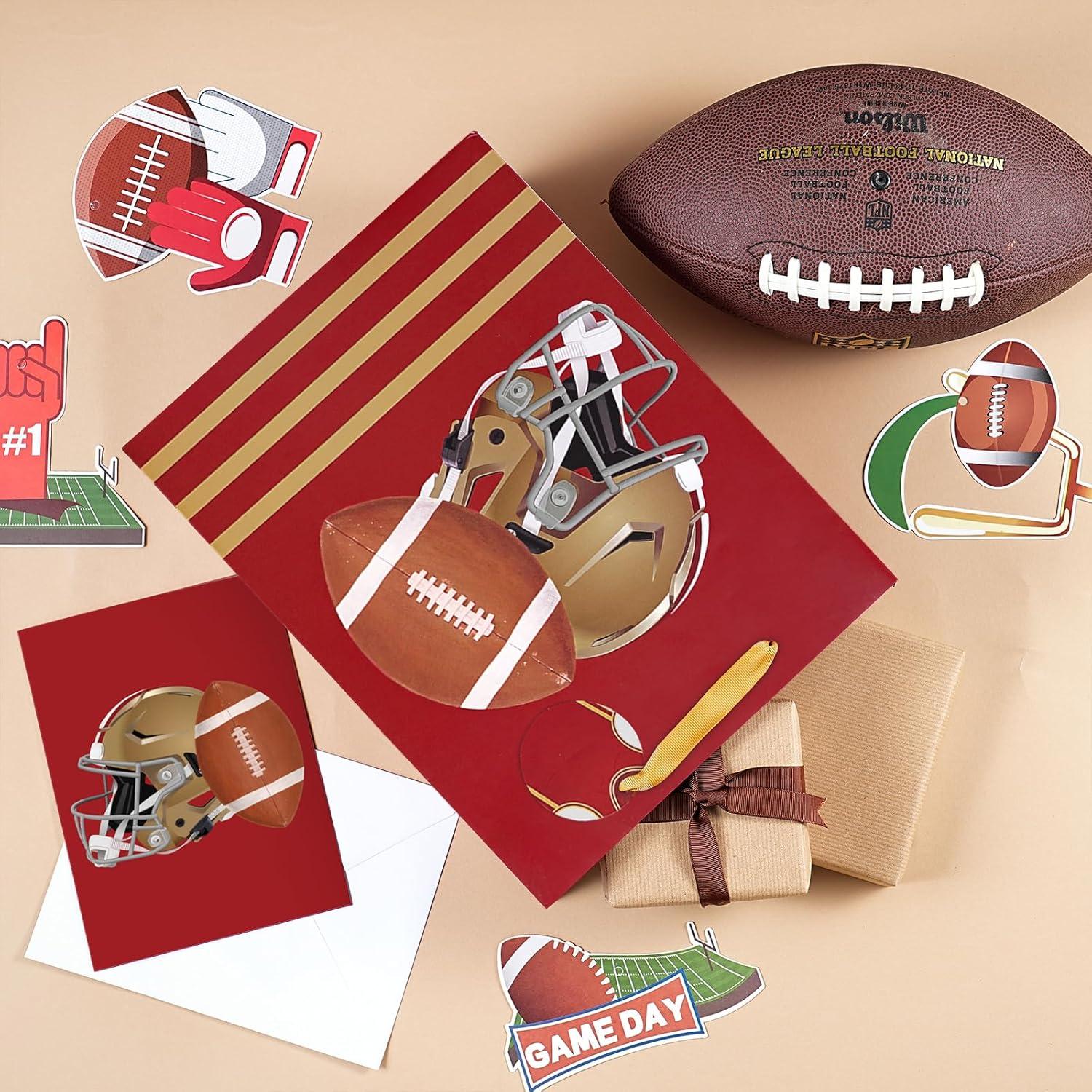 Bolsa de Regalo de Fútbol Loveinside Mediana Roja y Dorada