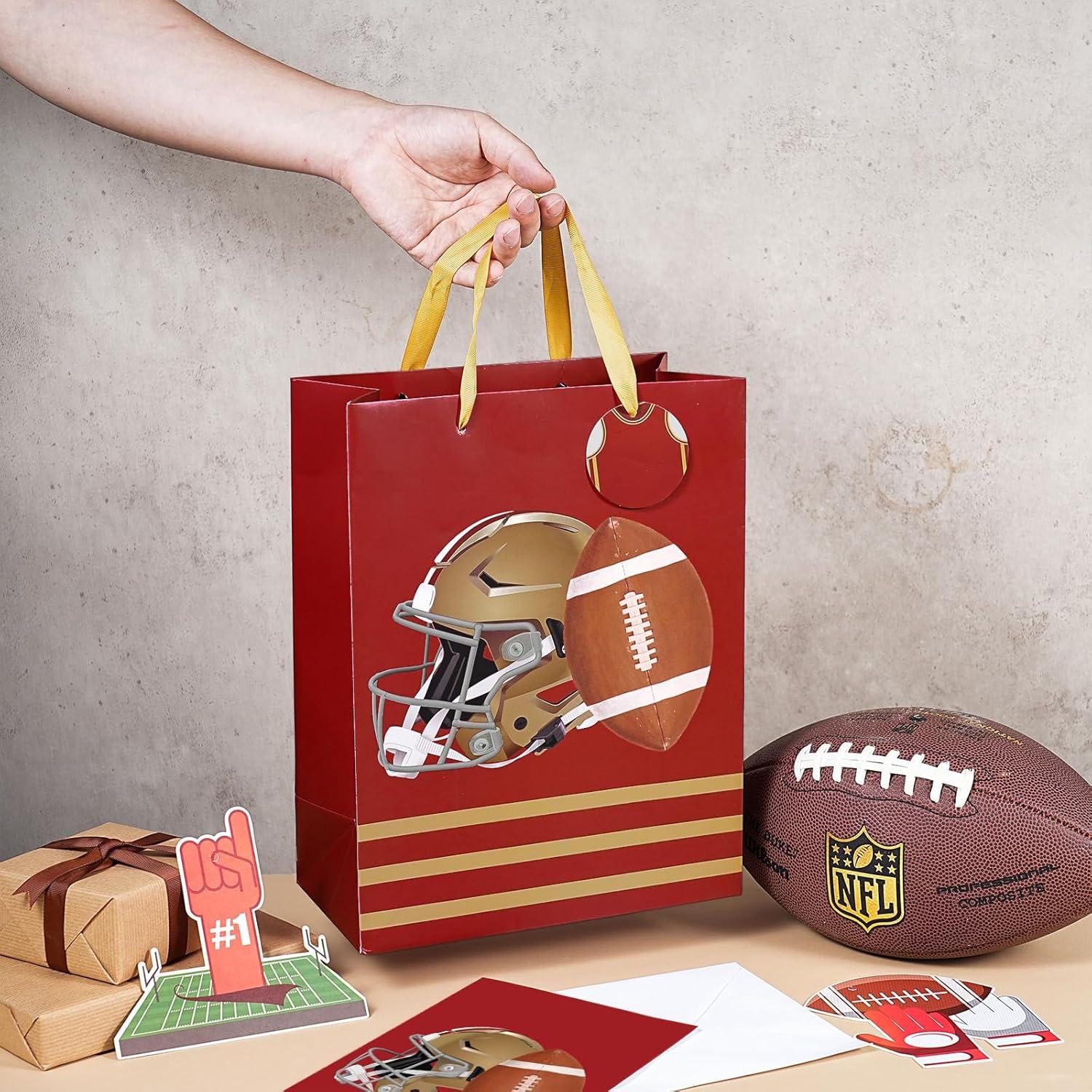 Bolsa de Regalo de Fútbol Loveinside Mediana Roja y Dorada