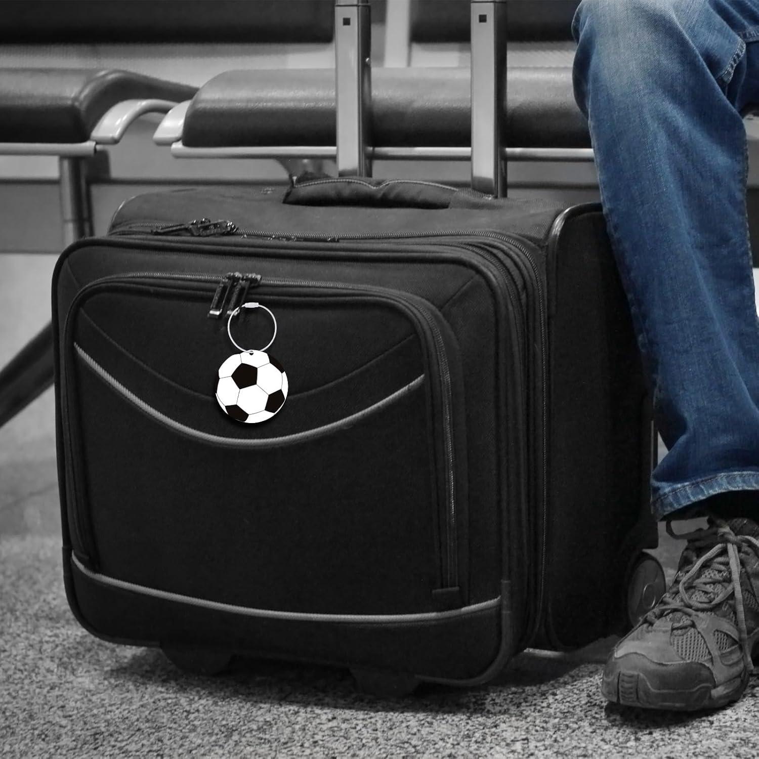 24 Etiquetas de Equipaje de Fútbol Liliaafar 7 cm PVC