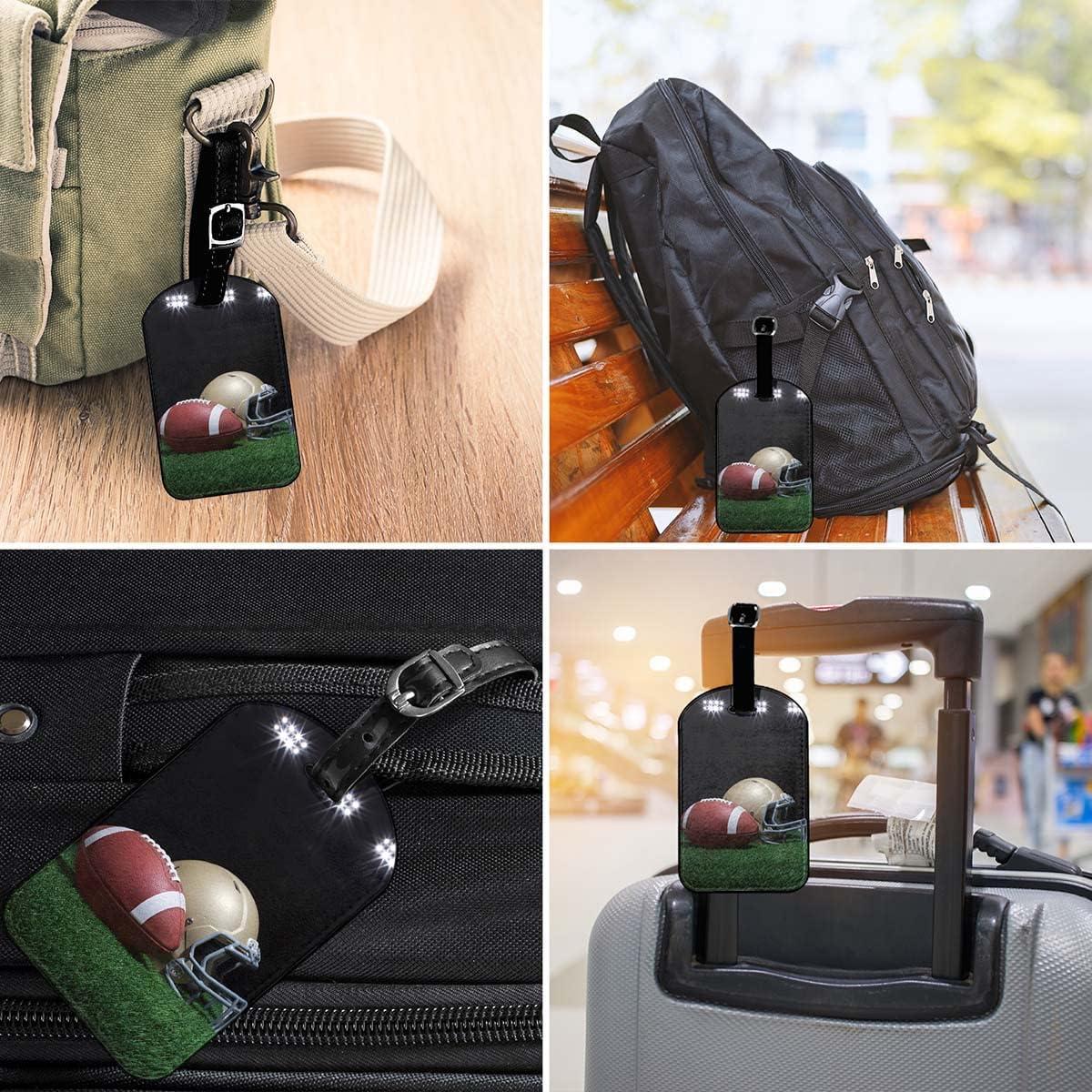 Etiqueta de Equipaje Zoczos de Cuero PU Fútbol Americano 10.9x6.9cm