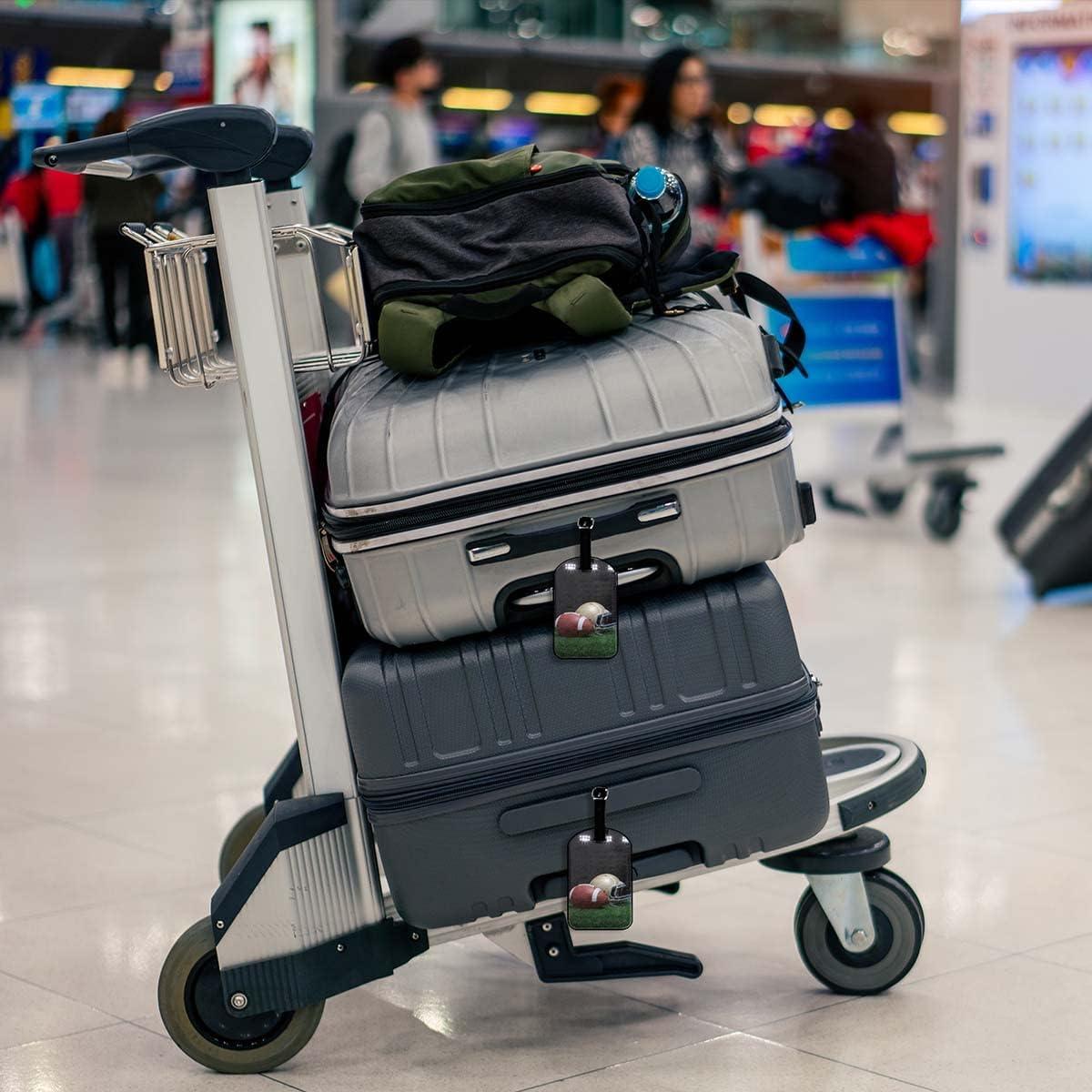 Etiqueta de Equipaje Zoczos de Cuero PU Fútbol Americano 10.9x6.9cm