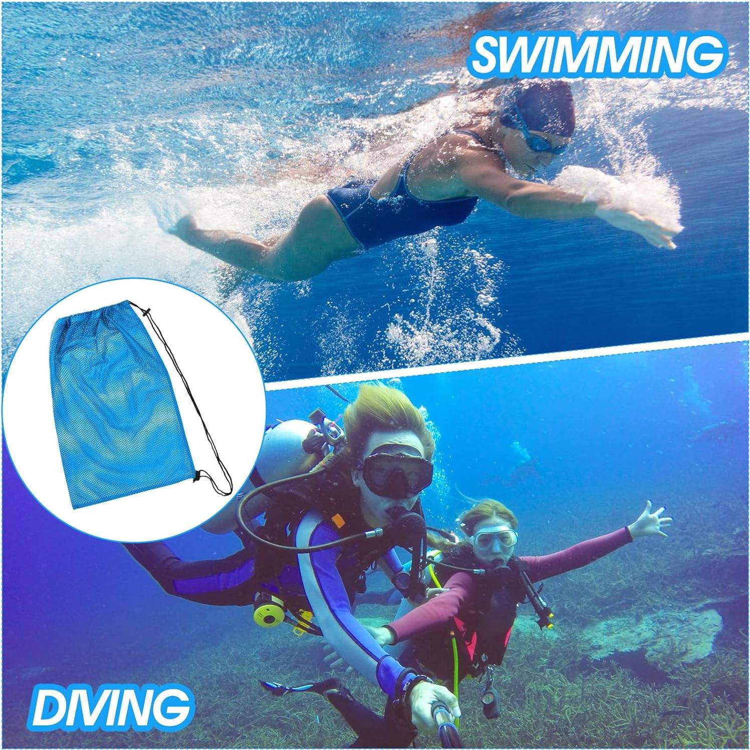 2 Bolsas de Malla KFHENSOMR 48x68 cm para Buceo y Natación