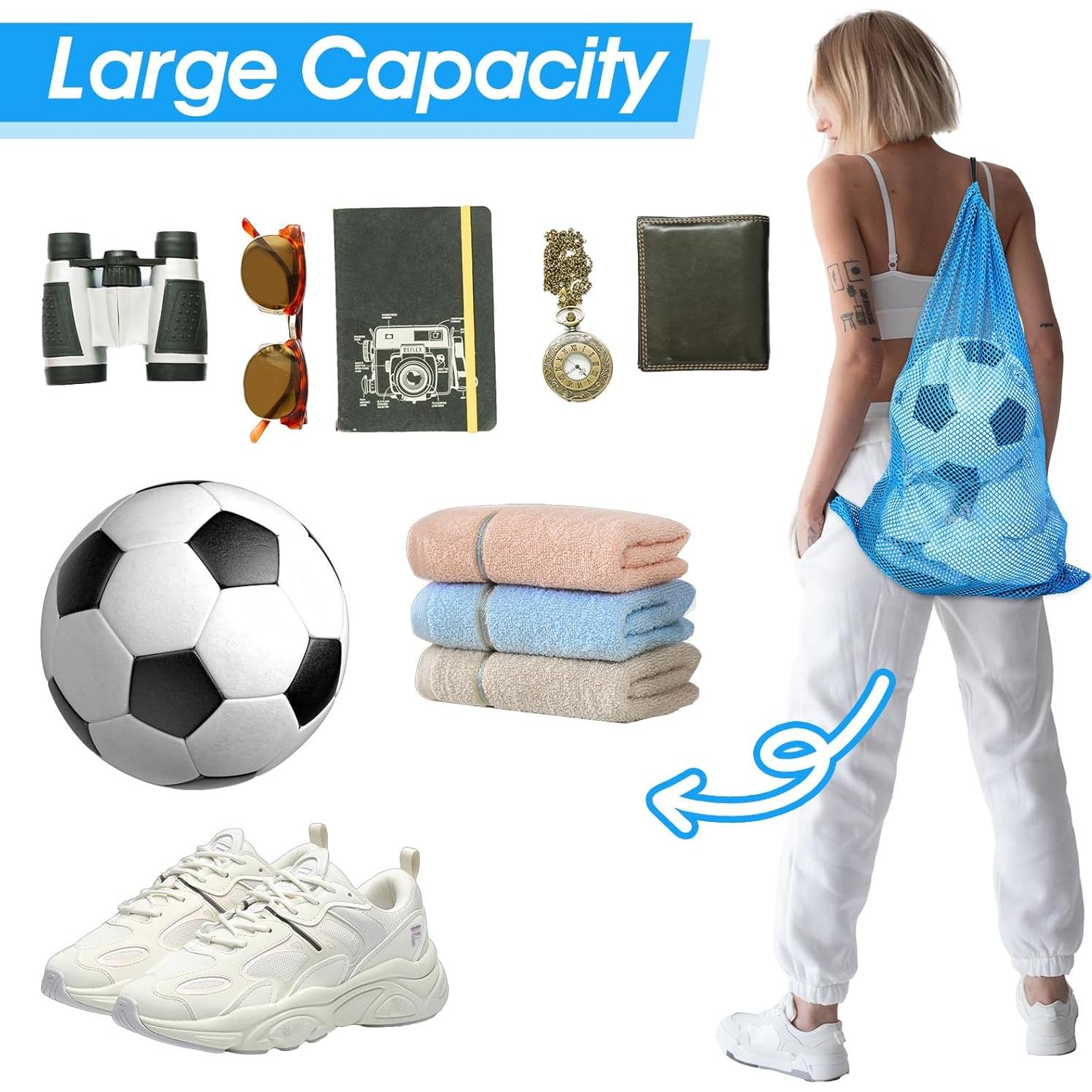 2 Bolsas de Malla KFHENSOMR 48x68 cm para Buceo y Natación