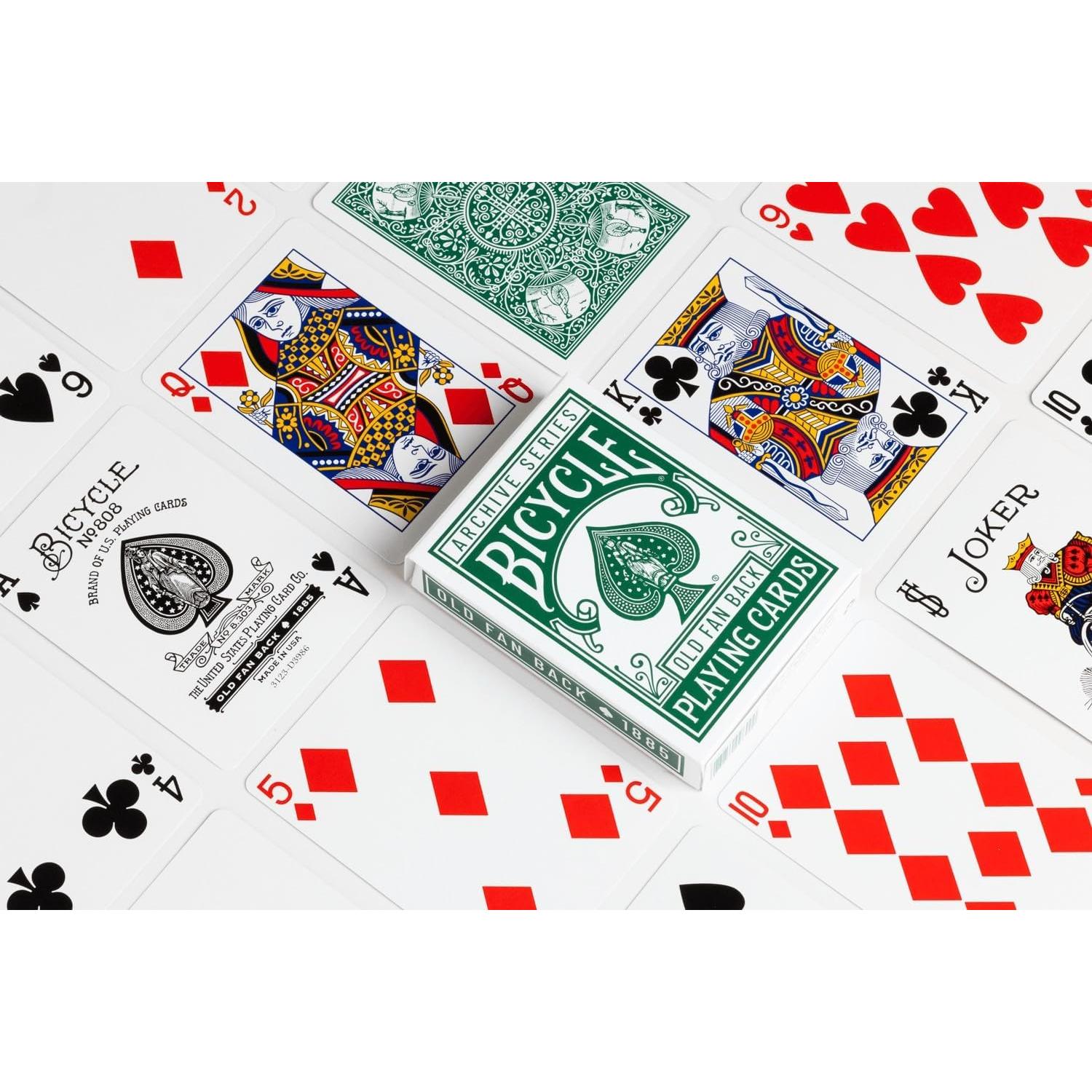 Baraja de Jugar Bicycle Old Fan Back 1885 Tamaño Póker
