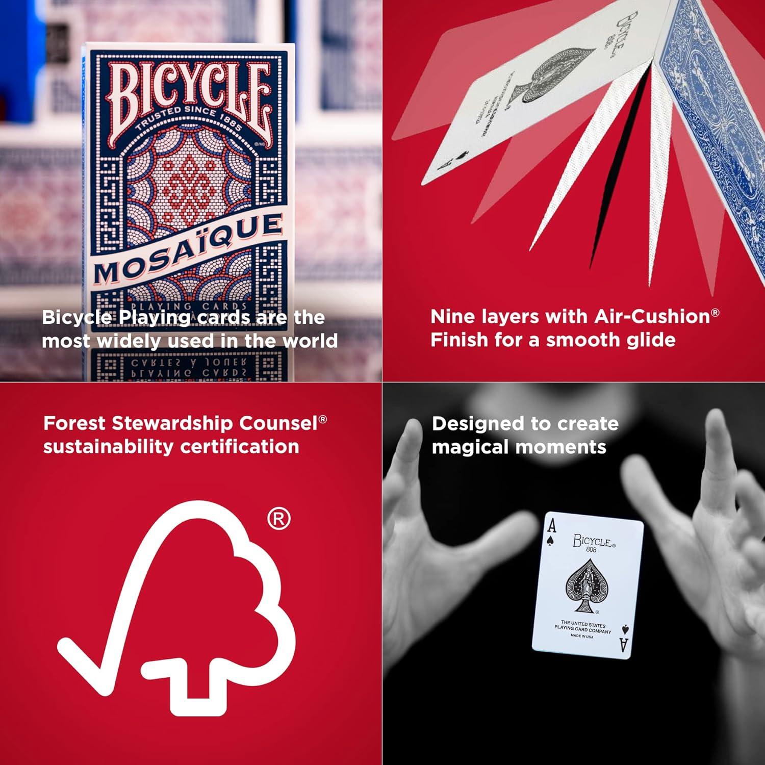 Cartas de Juego Mosaique Bicycle - 99.58g - 9.22x6.50cm