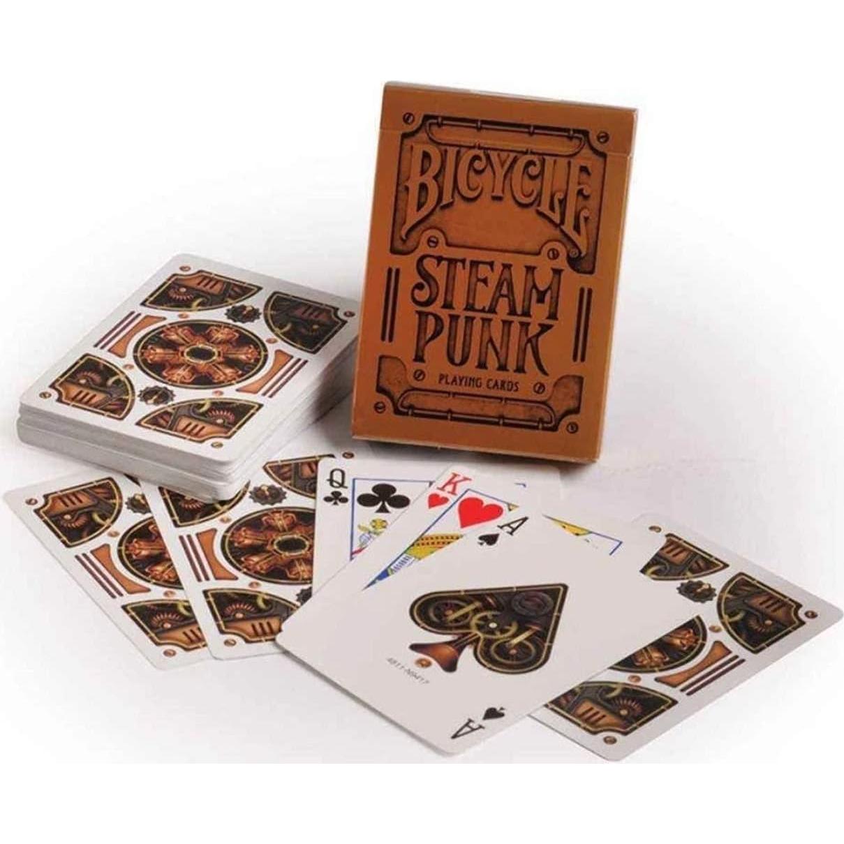 Mazo de Cartas de Juego Bicycle Steampunk Dorado 54 Piezas