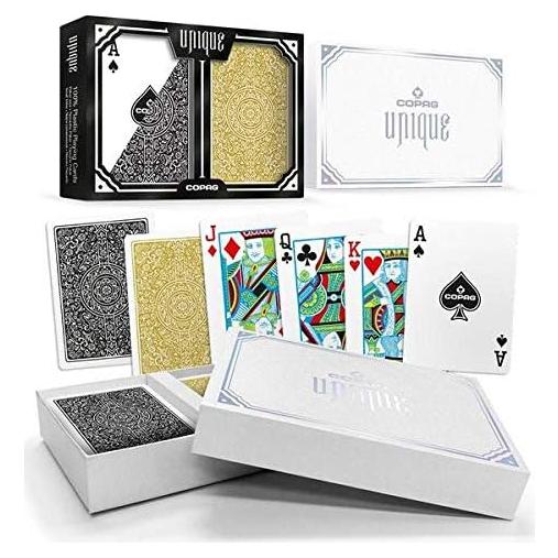 Juego de Barajas Copag Unique Luxury Negro/Oro Jumbo