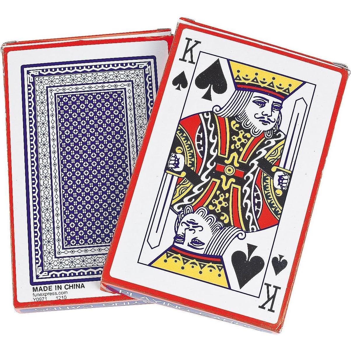 Baraja de Cartas Gigantes Fun Express 13.97 x 8.89 cm