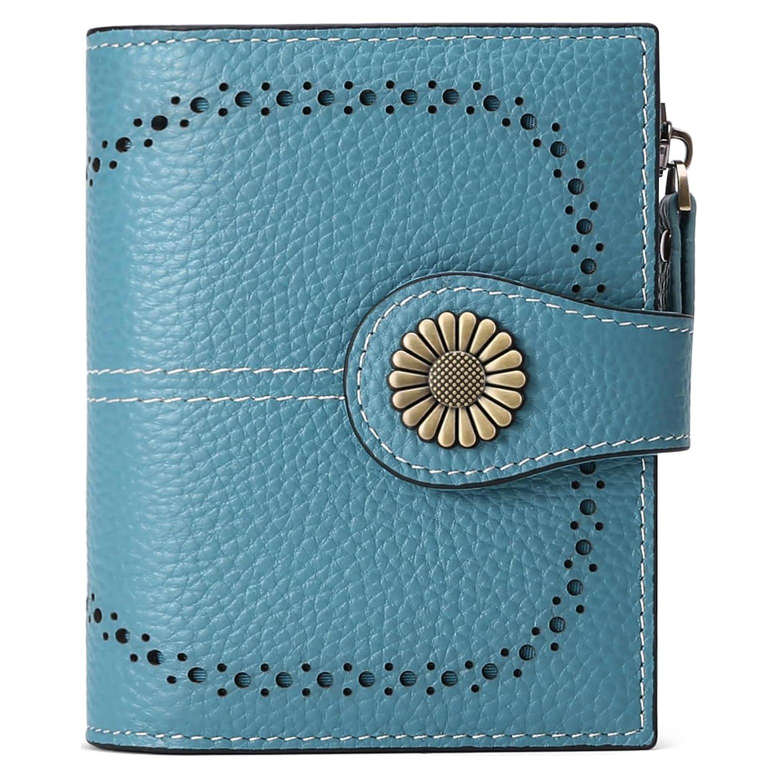 Cartera Pequeña SENDEFN de Cuero Bifold con Bloqueo RFID