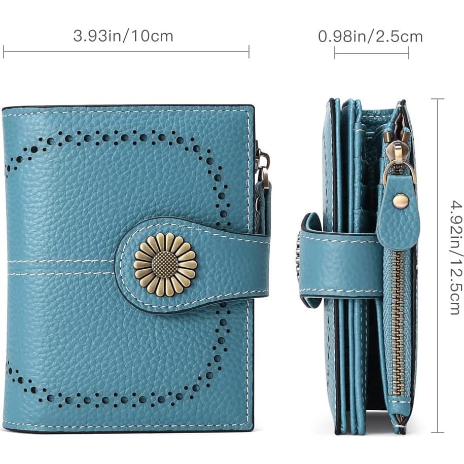 Cartera Pequeña SENDEFN de Cuero Bifold con Bloqueo RFID