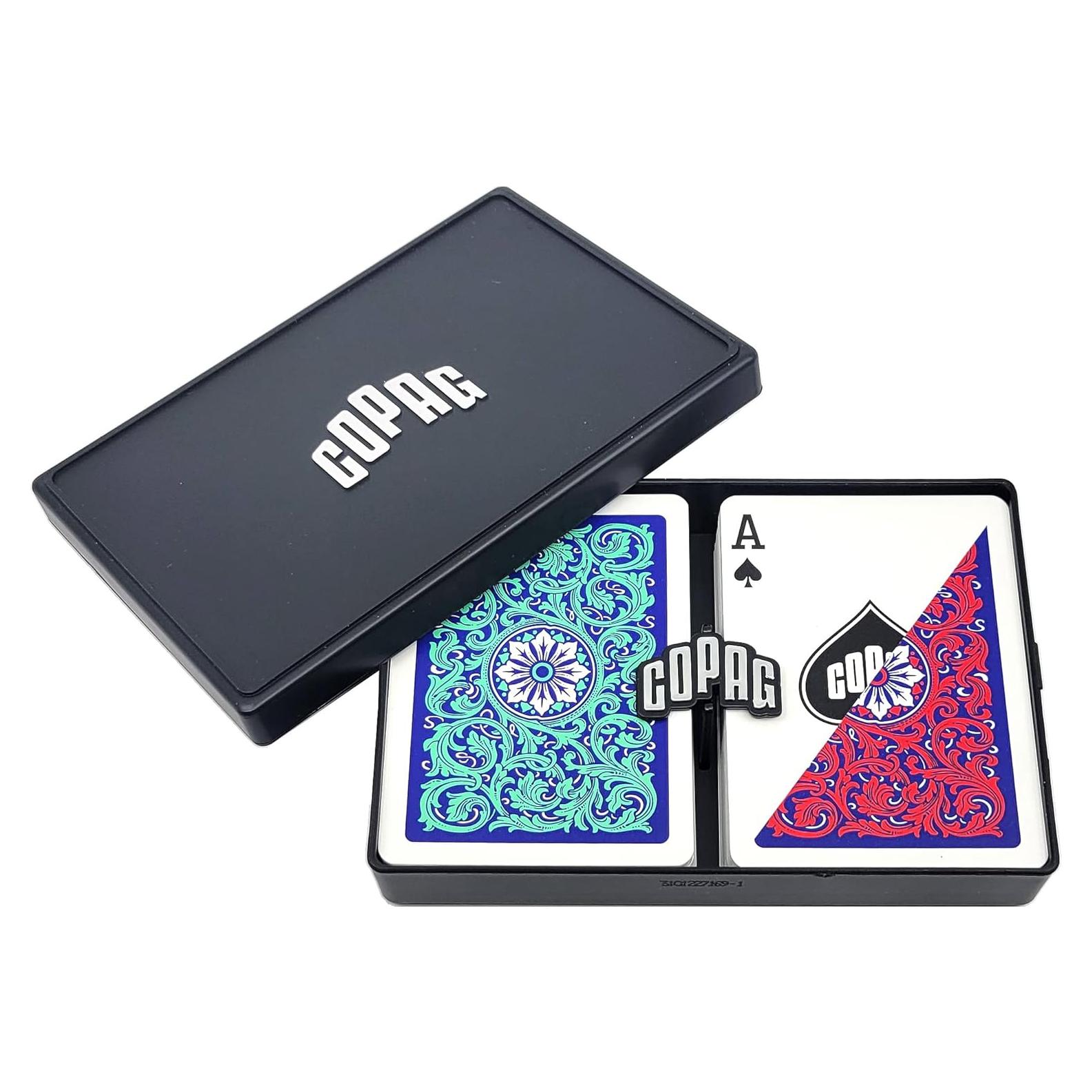 Copag 1546 Cartas de Plástico Neotéricas 100% Poker Verde/Rojo