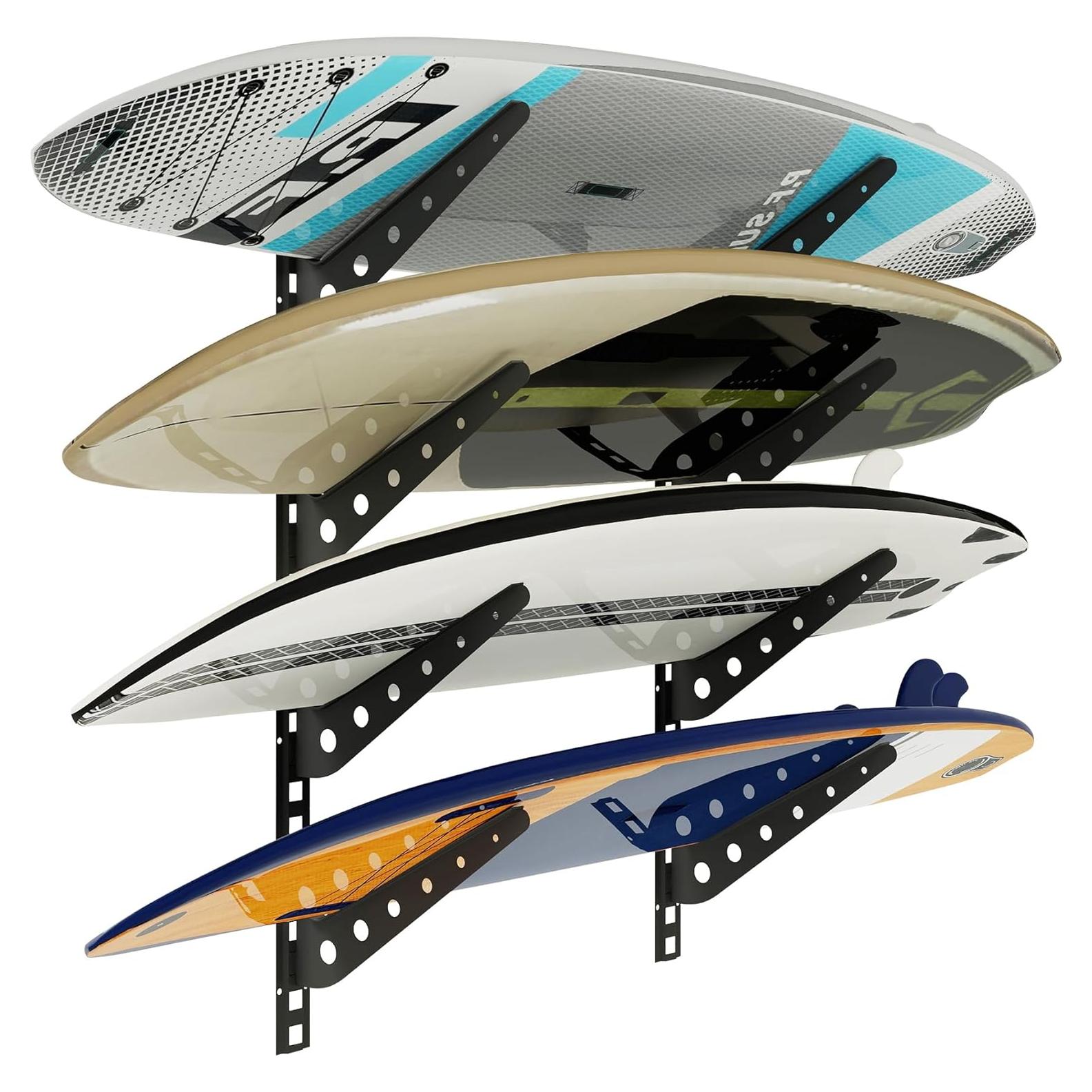 Soporte de Pared Neorexon para 4 Tablas de Surf Ajustable