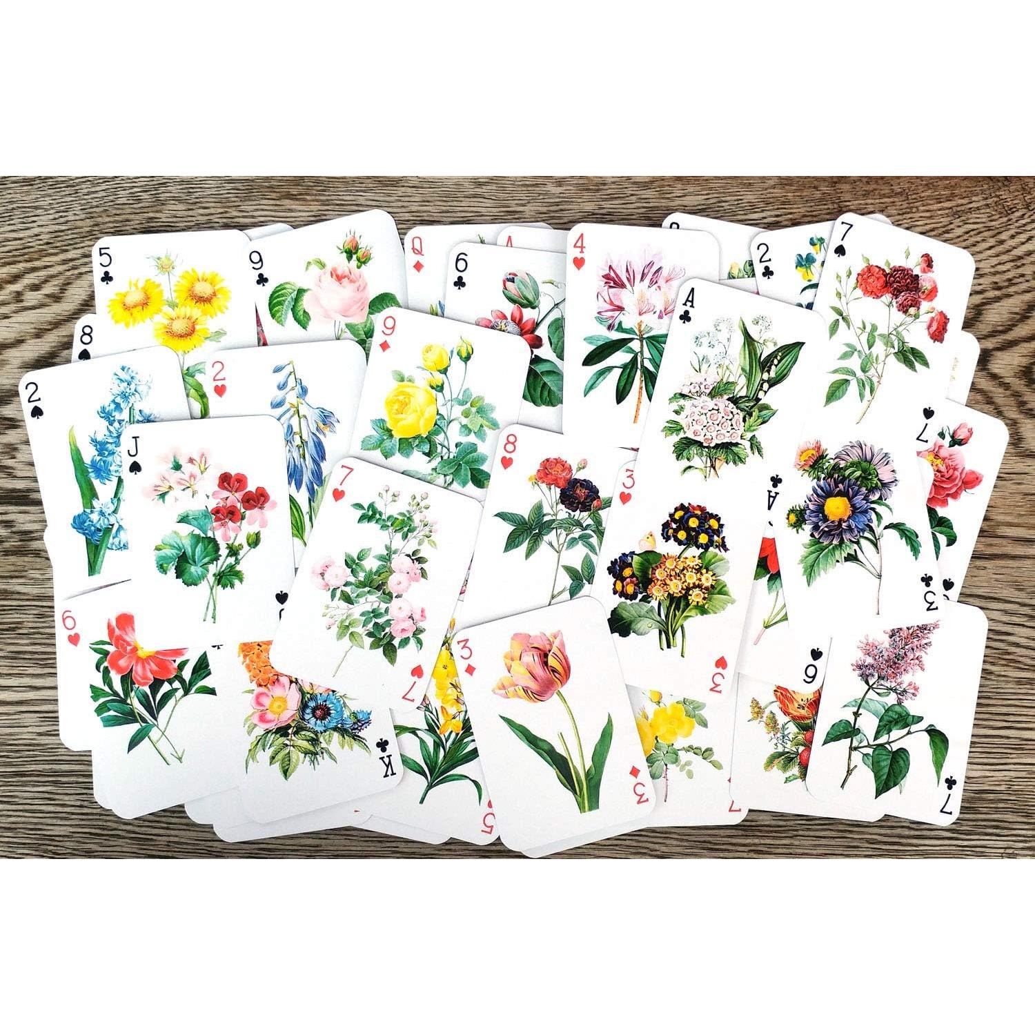 Baraja de Póker Vintage FlonzGift 54 Cartas Flores y Rosas