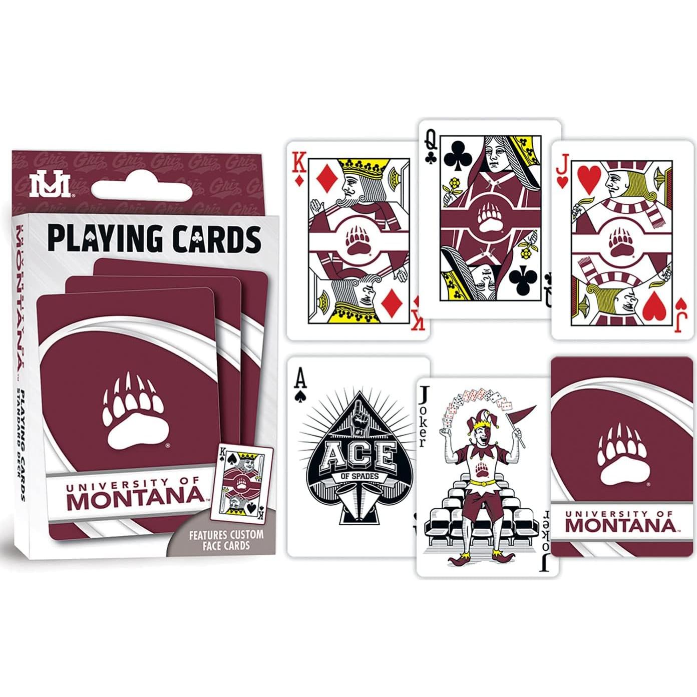 Cartas de Juego NCAA Montana Grizzlies - MasterPieces 52 Piezas