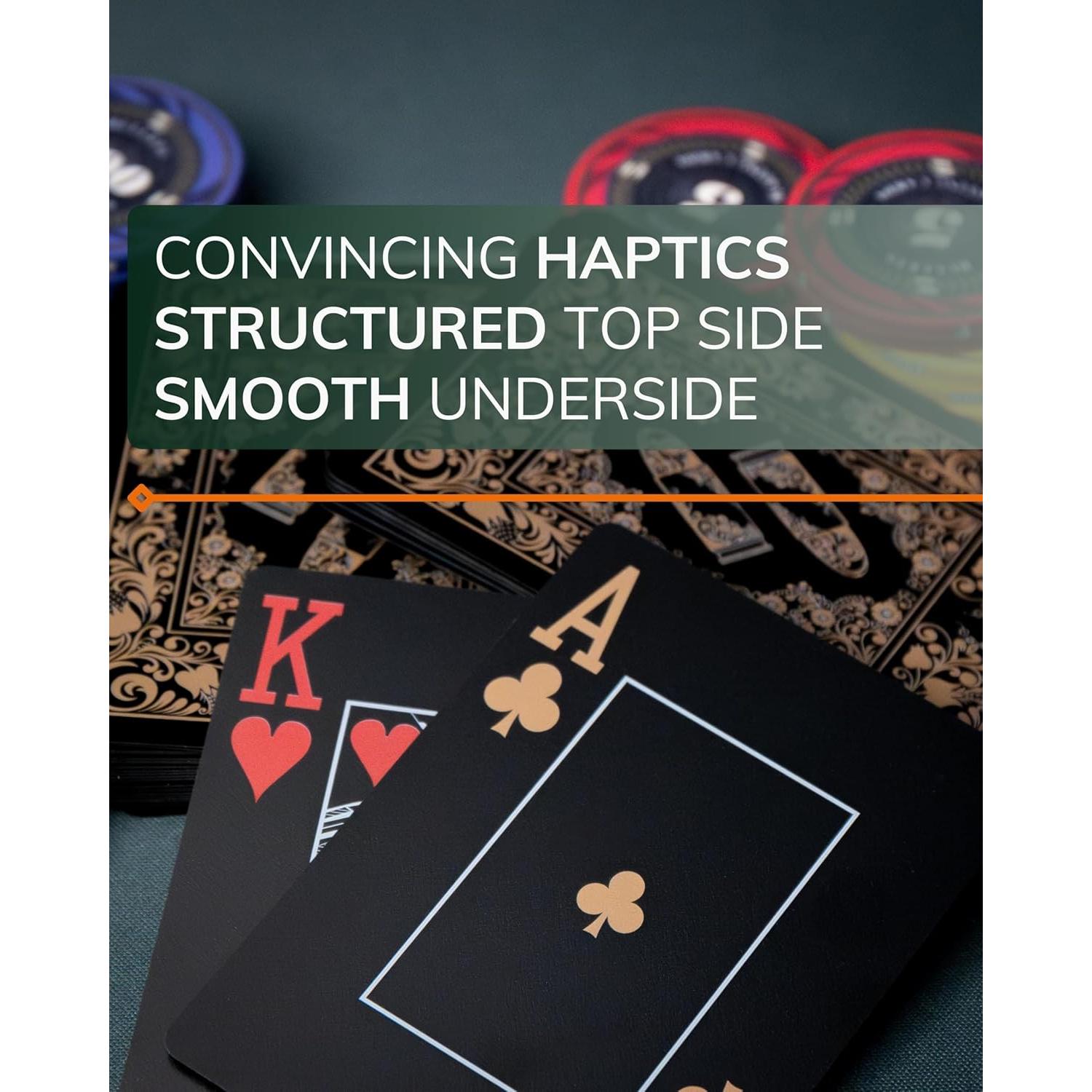 Cartas de Póker Bullets Edición Negra Jumbo de Plástico 63x88mm