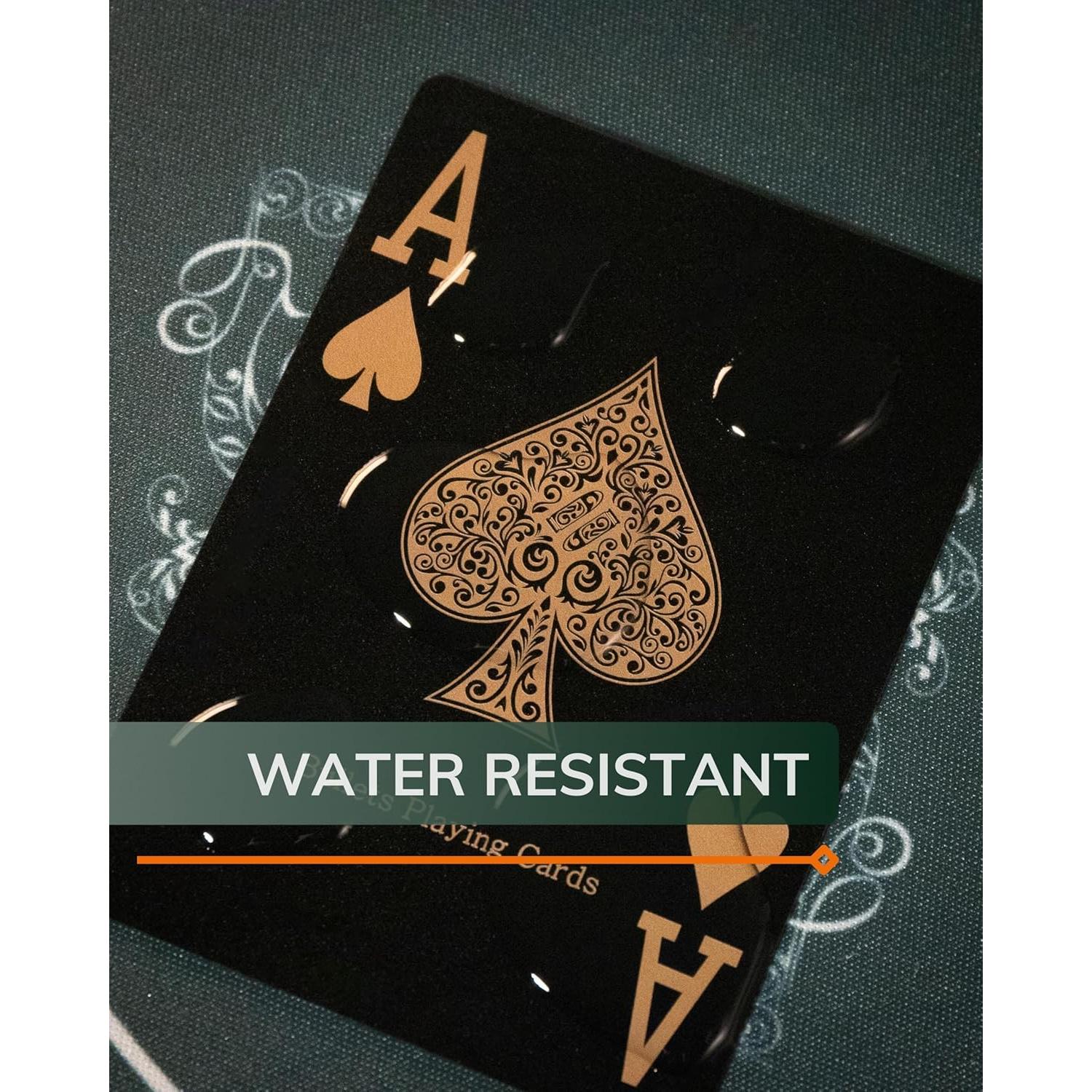 Cartas de Póker Bullets Edición Negra Jumbo de Plástico 63x88mm