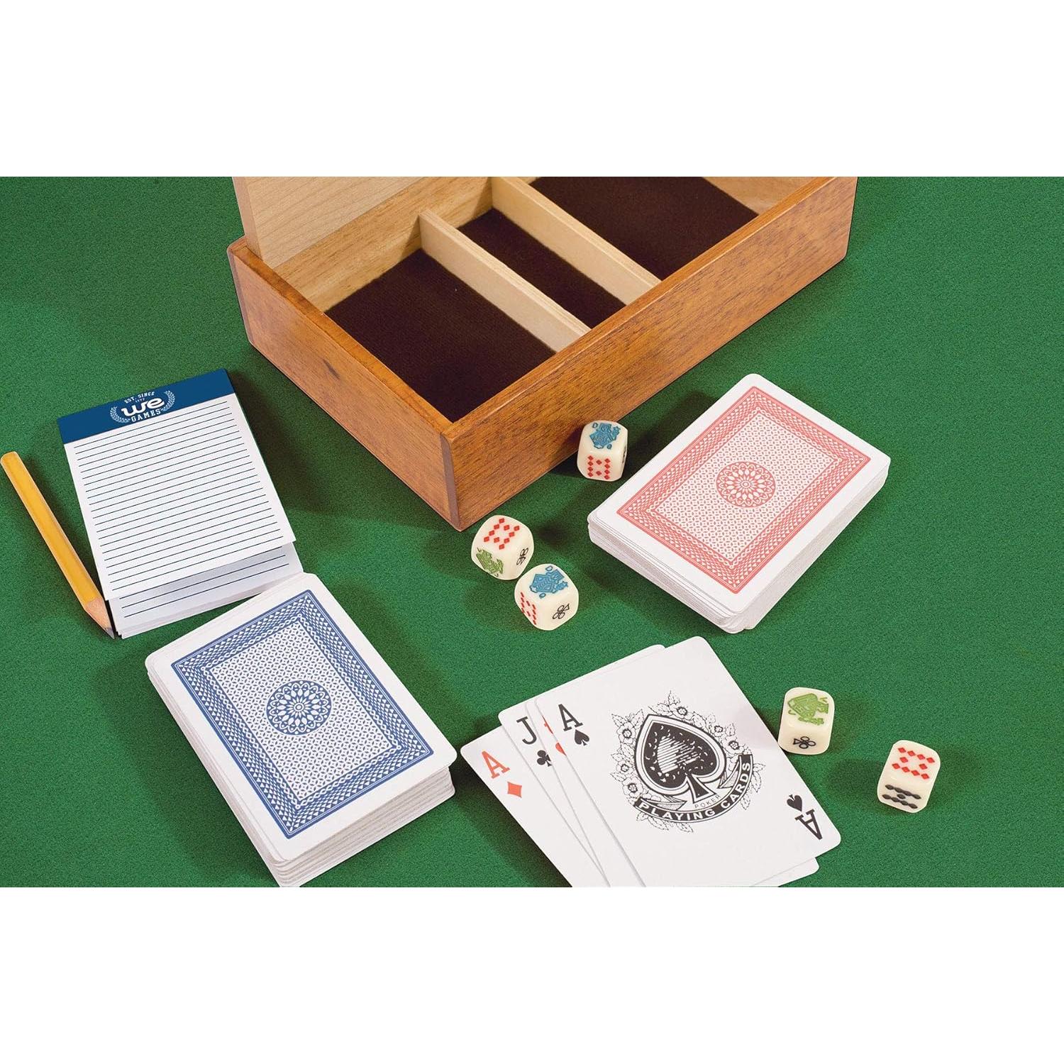 Conjunto de Póker Aces & Spades WE Games 7-en-1 con Caja de Madera