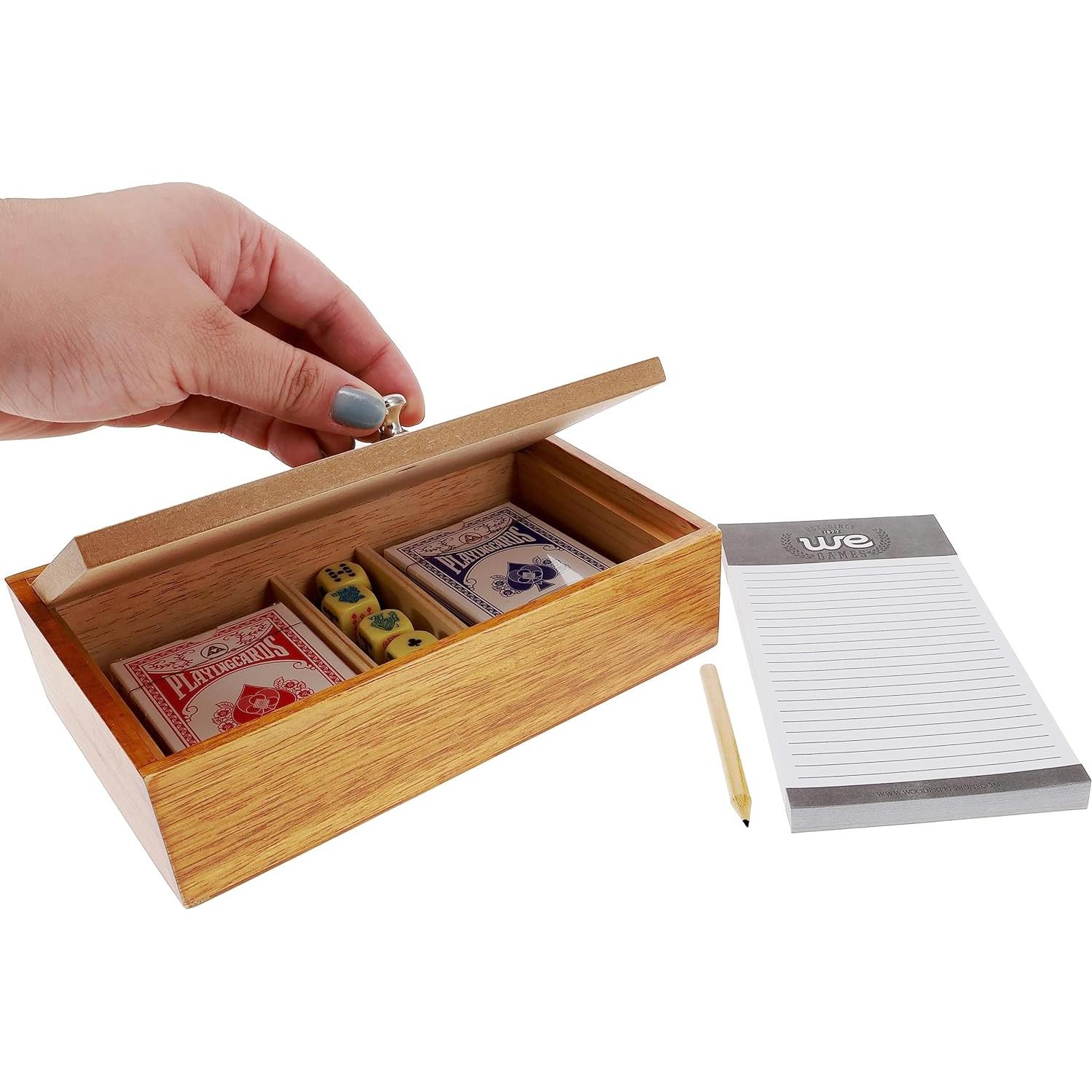 Conjunto de Póker Aces & Spades WE Games 7-en-1 con Caja de Madera