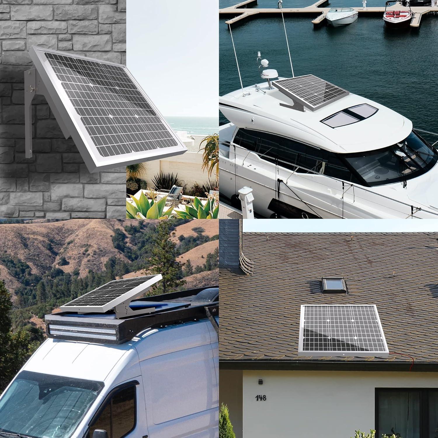 Panel Solar SOLPERK 50W 12V + Controlador y Soporte Ajustable