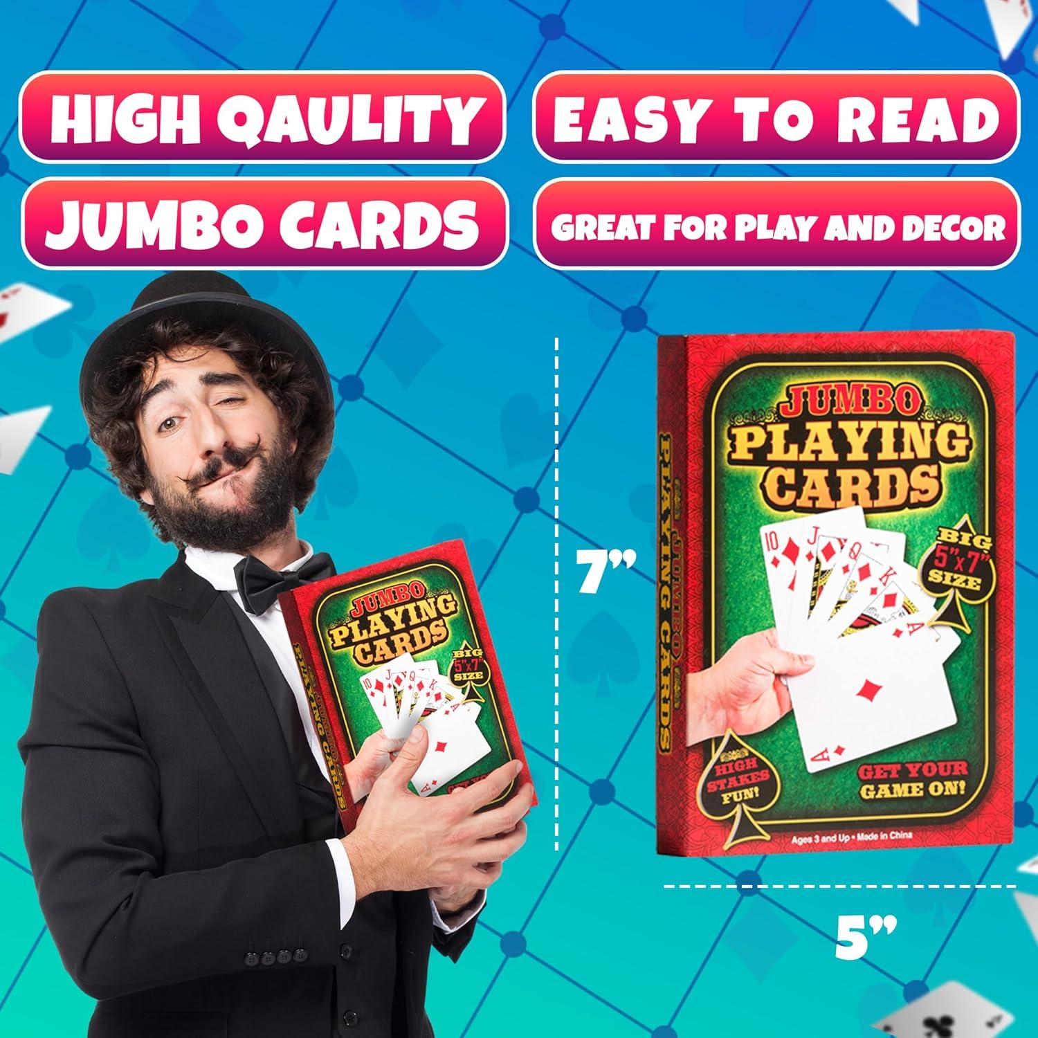 Cartas de Juego Jumbo Bedwina 5x7 cm para Fiestas y Diversión
