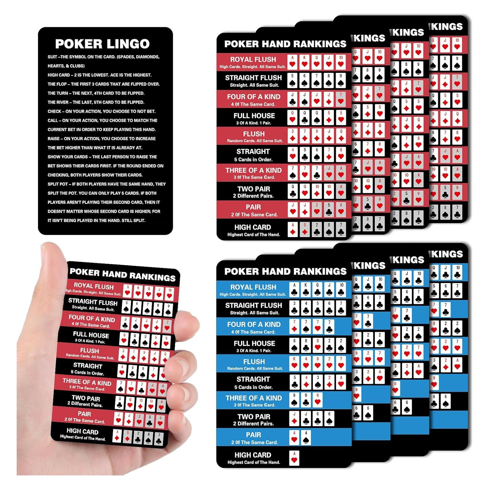 Tablas de Clasificación de Manos de Póker AmazingSpark 8 Piezas