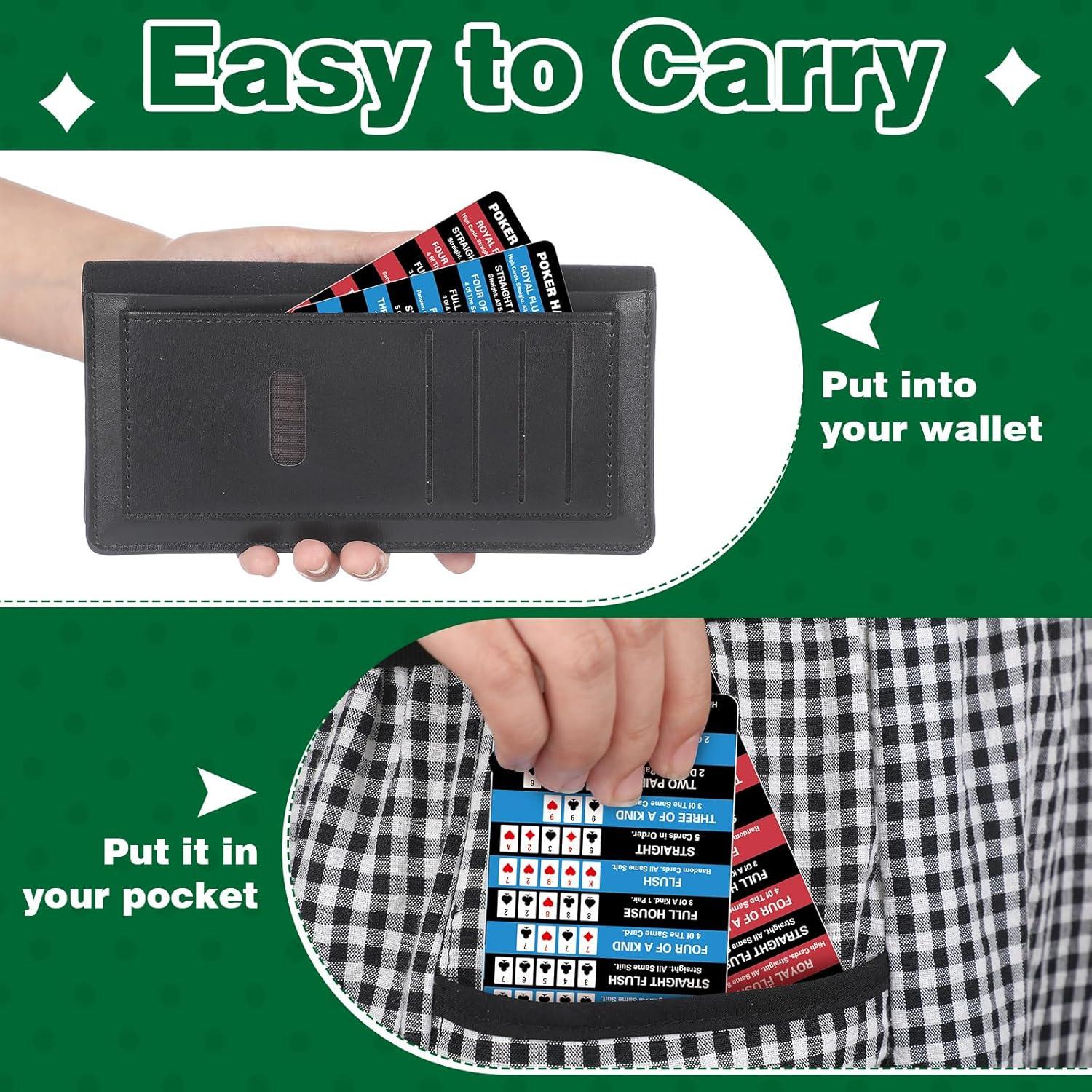 Tablas de Clasificación de Manos de Póker AmazingSpark 8 Piezas