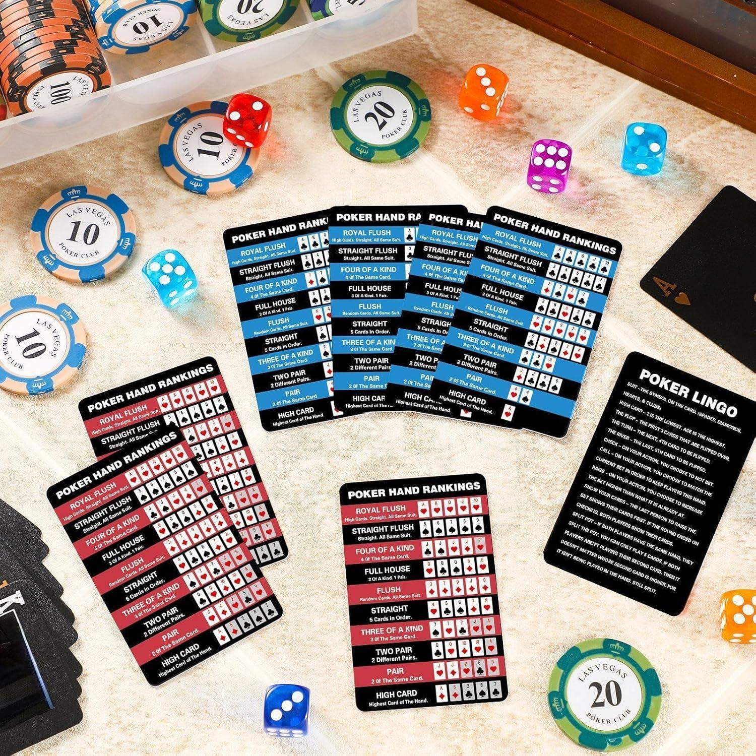 Tablas de Clasificación de Manos de Póker AmazingSpark 8 Piezas