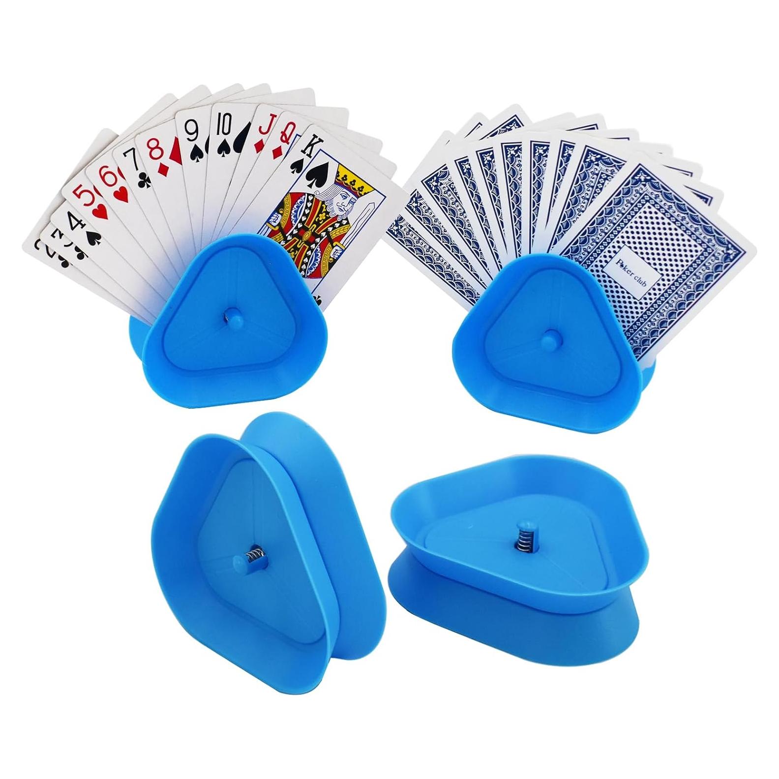 Soportes para Cartas Yuanhe - Juego de 4 Triángulo Azul