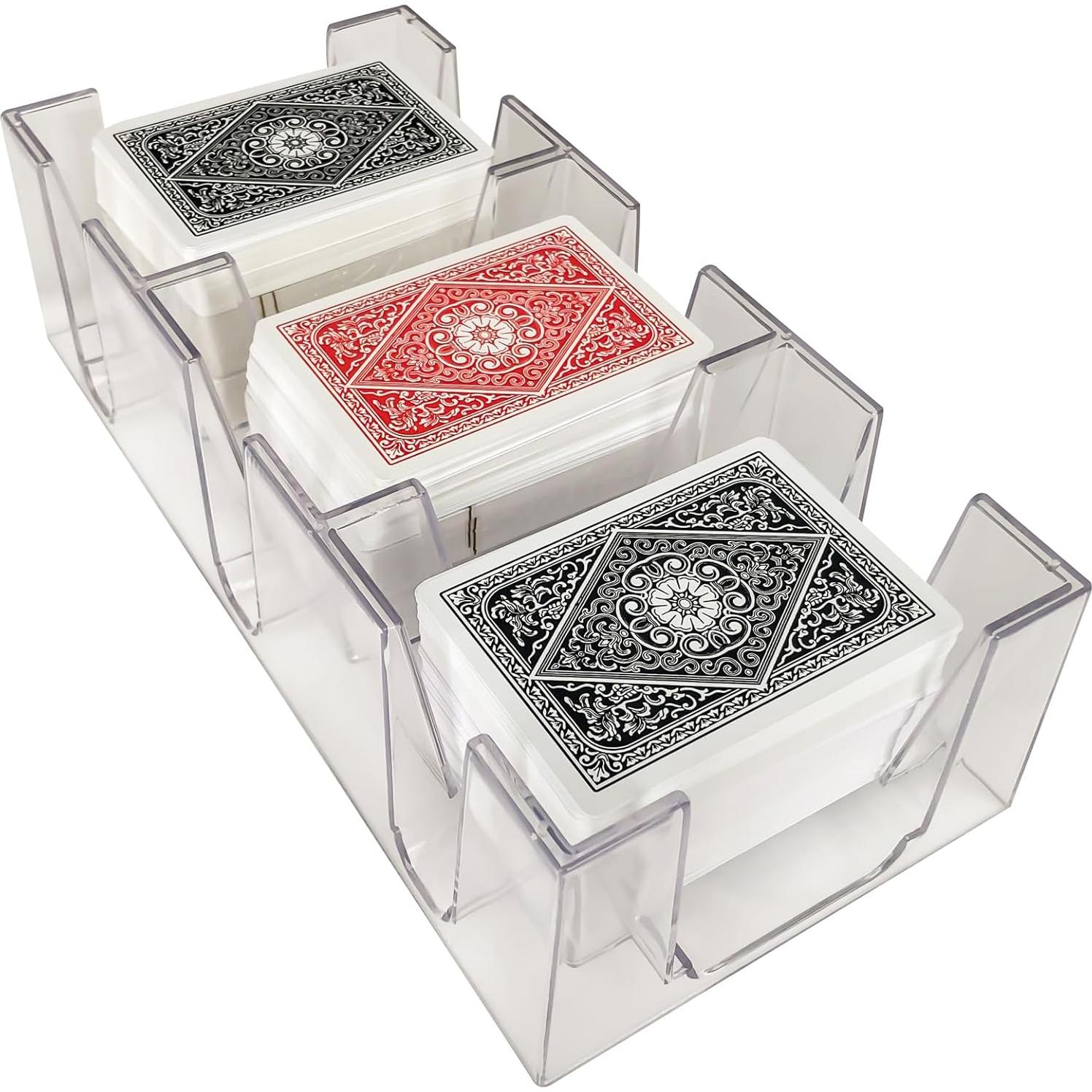 Bandeja de Cartas Canasta Yuanhe para 9 Barajas Transparente