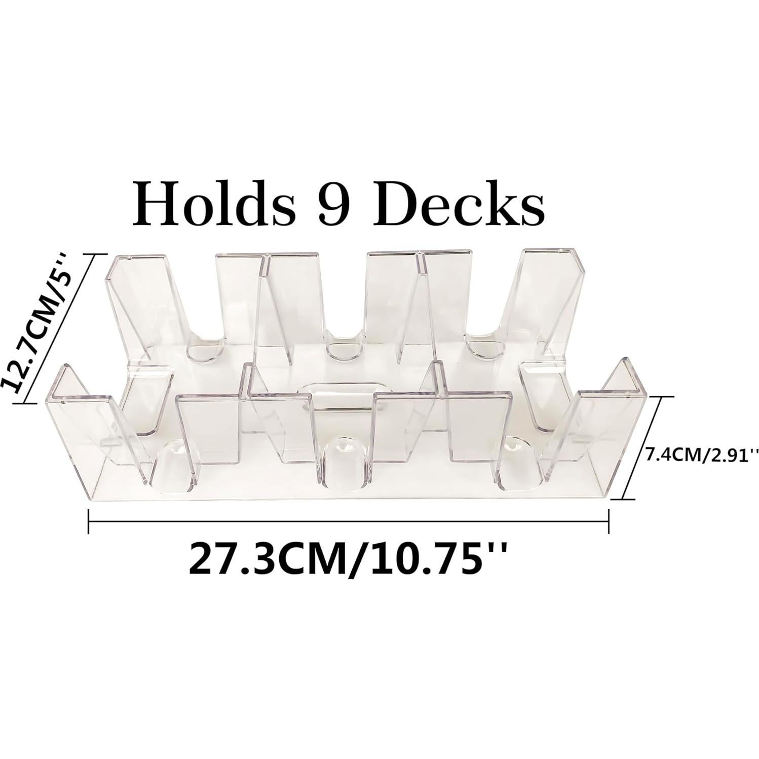 Bandeja de Cartas Canasta Yuanhe para 9 Barajas Transparente