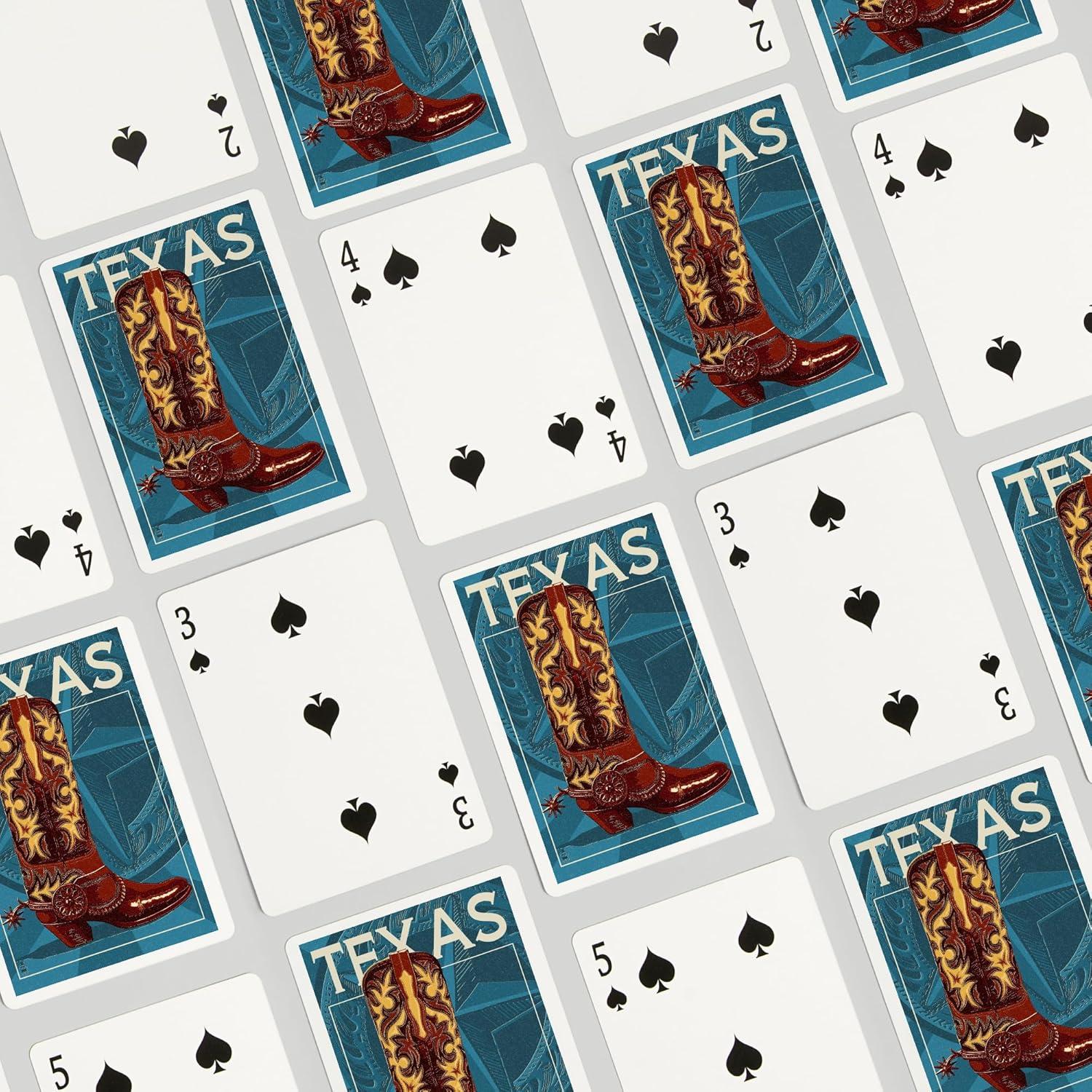 Baraja de Póker Lantern Press Texas Bota de Vaquero 52 Cartas