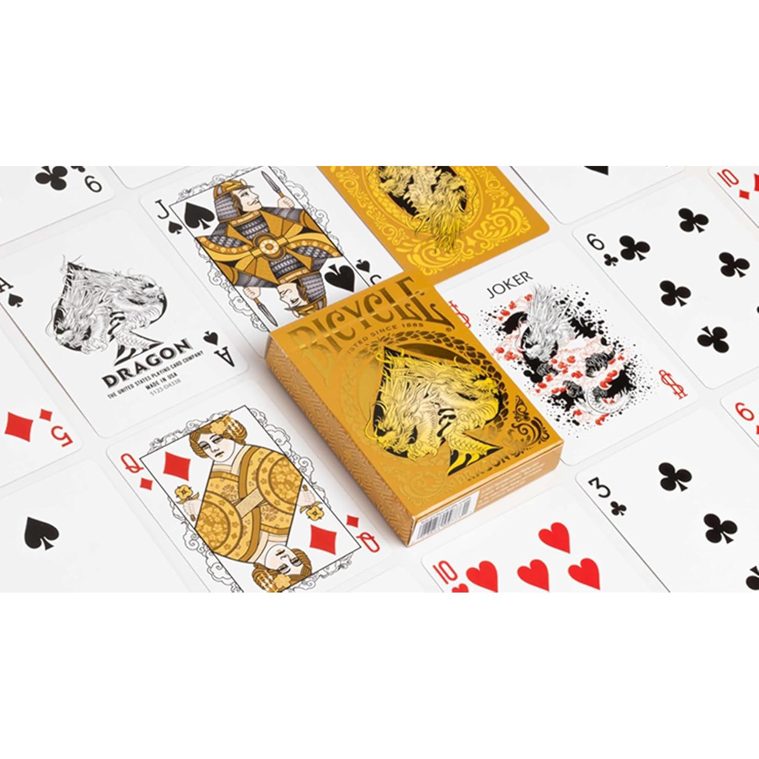 Baraja de Cartas Dragón Dorado Bicycle - Suministros Mágicos