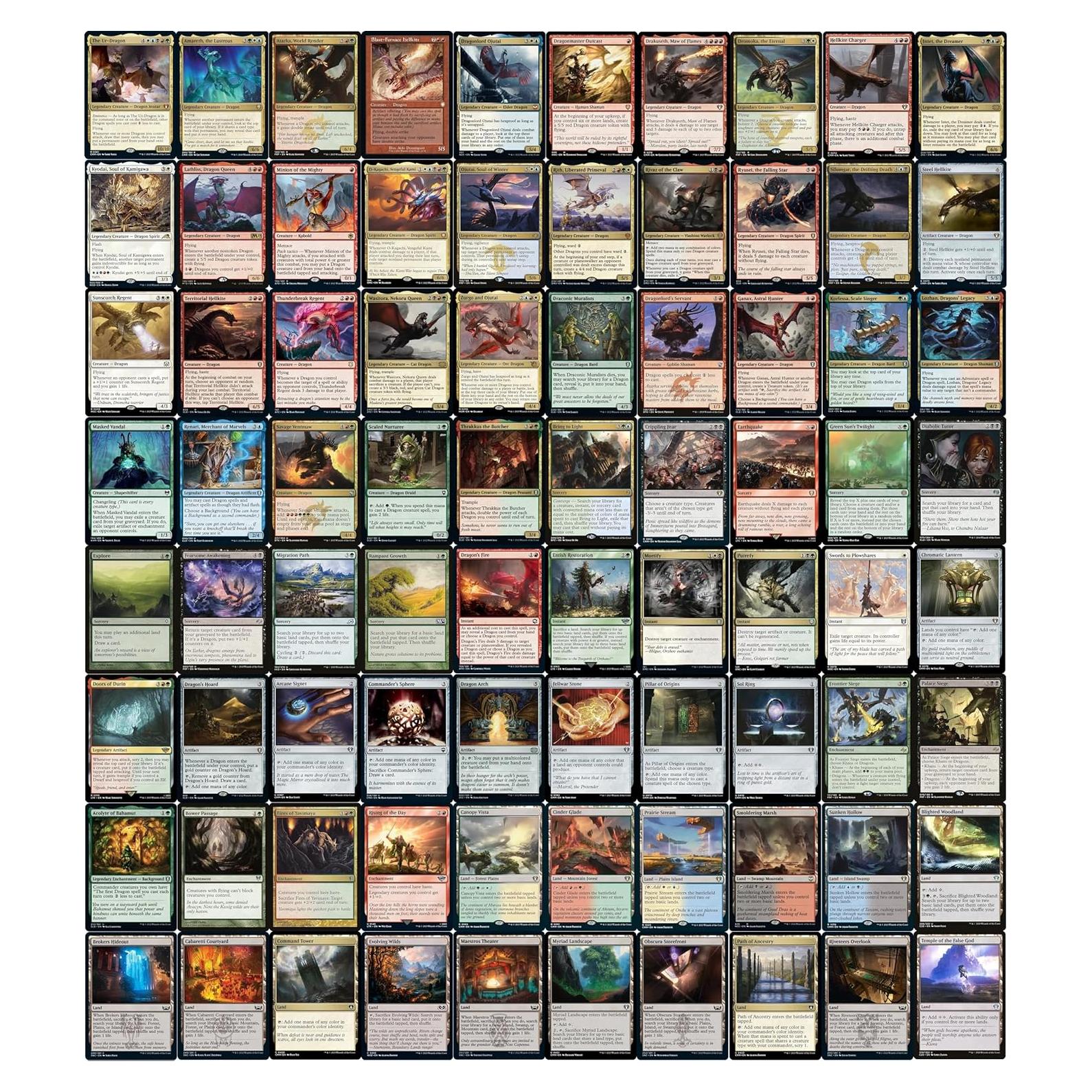 Deck Commander Dragón 5 Colores The Ur-Dragon 100 Cartas MTG