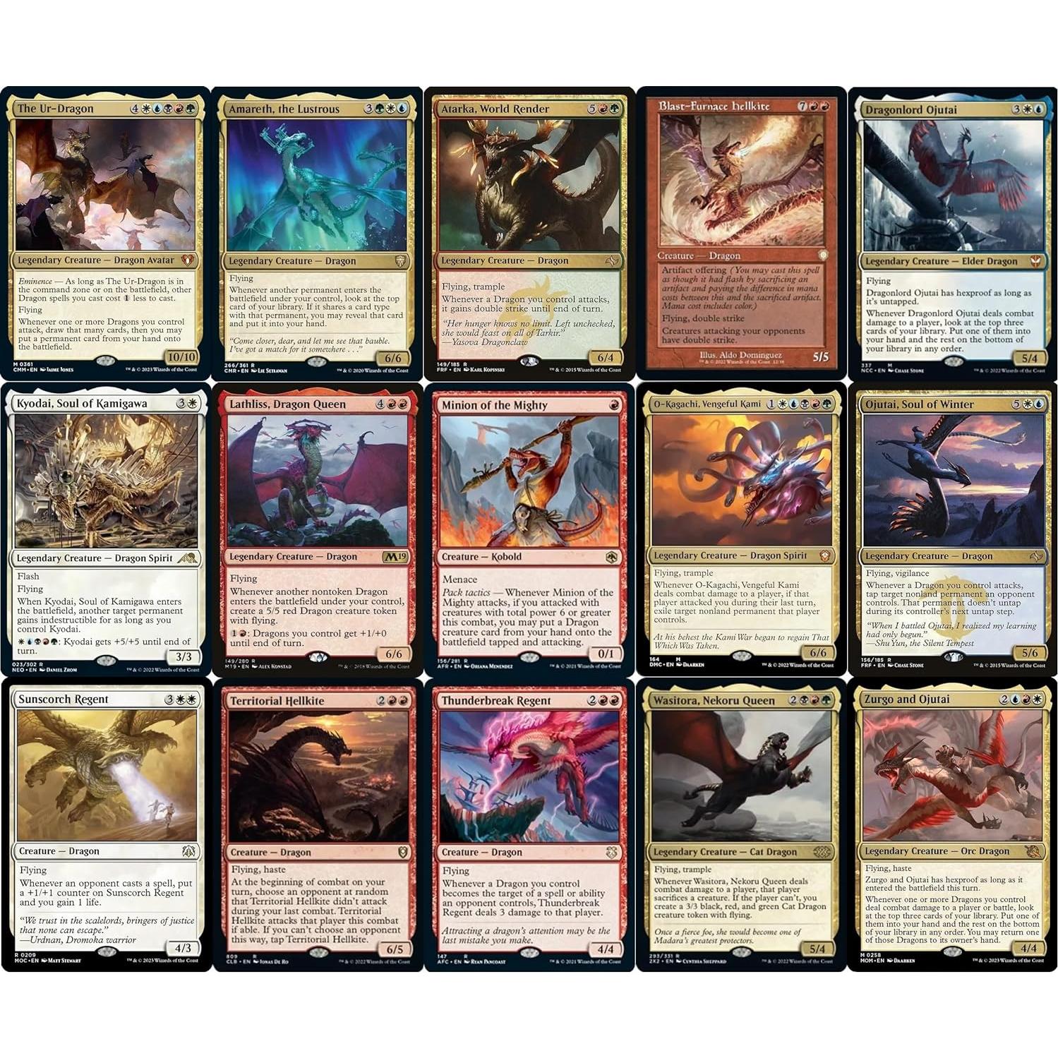 Deck Commander Dragón 5 Colores The Ur-Dragon 100 Cartas MTG