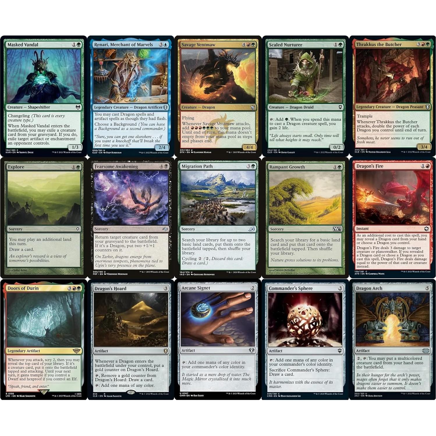 Deck Commander Dragón 5 Colores The Ur-Dragon 100 Cartas MTG