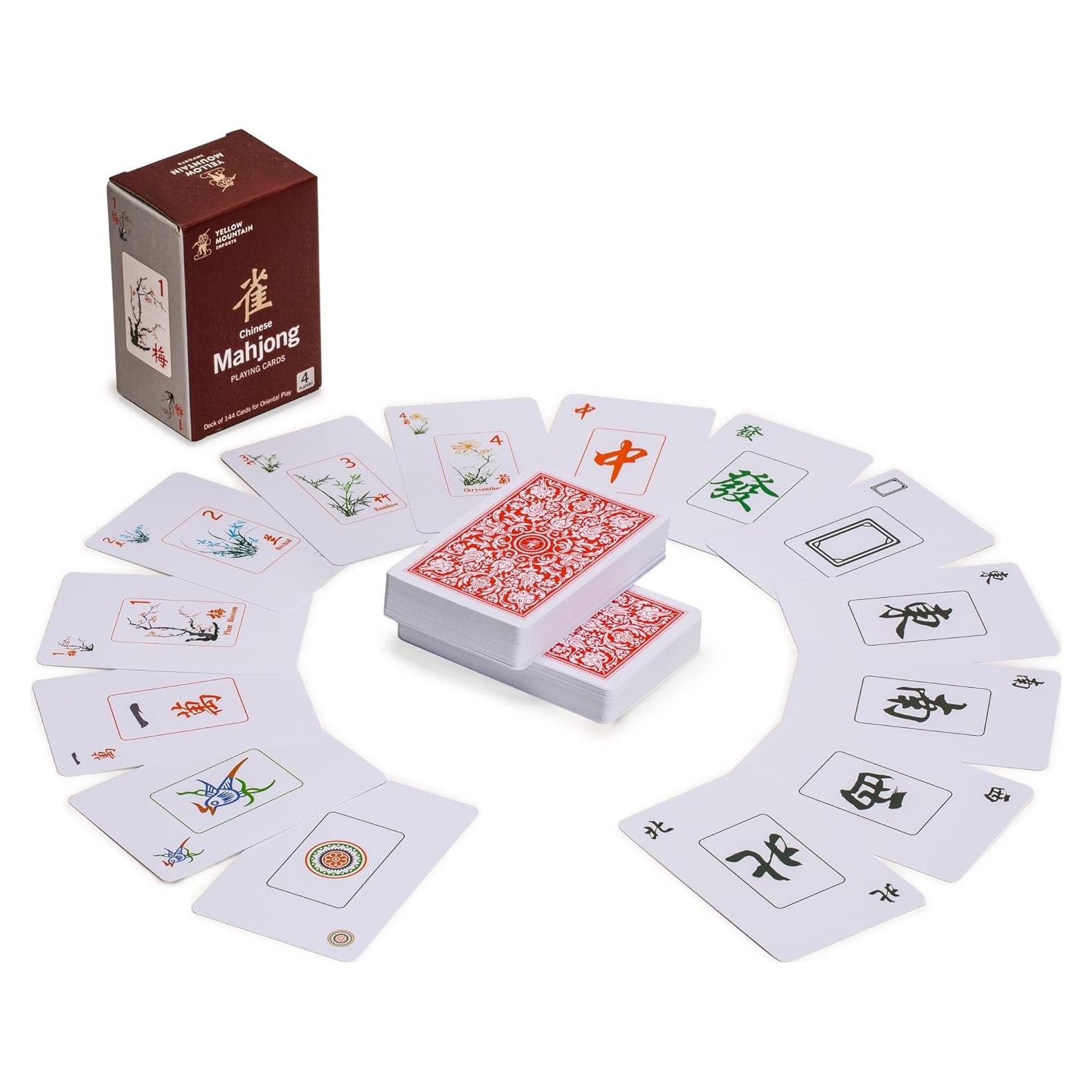 Cartas de Mahjong Chino Importaciones Yellow Mountain - Set 144