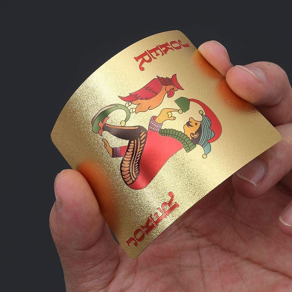 Baraja de Póker EAY 24K Foil Impermeable - Cartas de Lujo