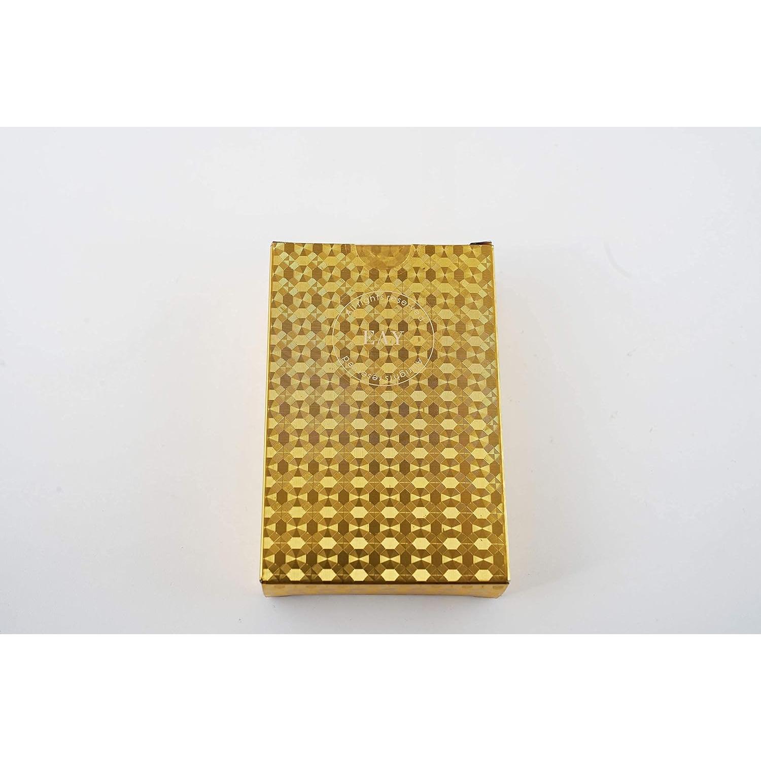 Baraja de Póker EAY 24K Foil Impermeable - Cartas de Lujo