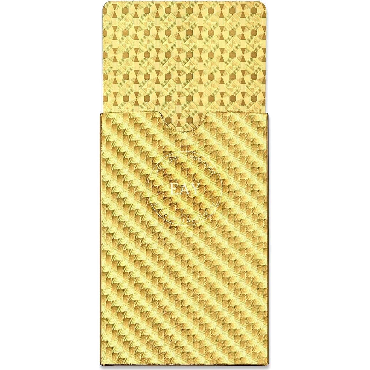 Baraja de Póker EAY 24K Foil Impermeable - Cartas de Lujo