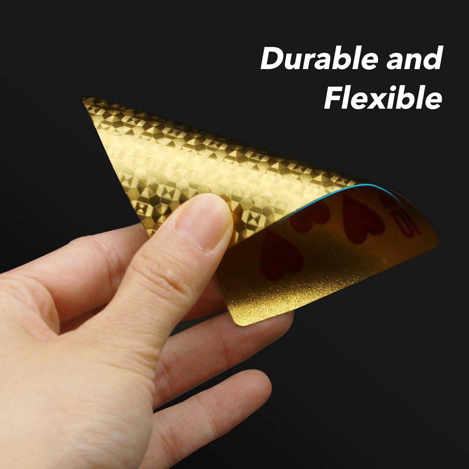 Barajas de Cartas de Juego INTEGEAR 2 Unidades Doradas 3D