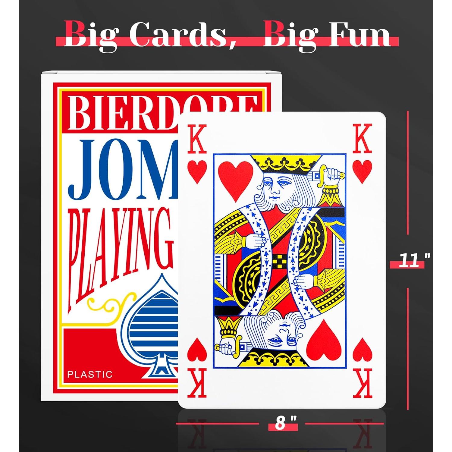 Cartas de Juego Gigantes BIERDORF 20x28 cm para Personas Mayores