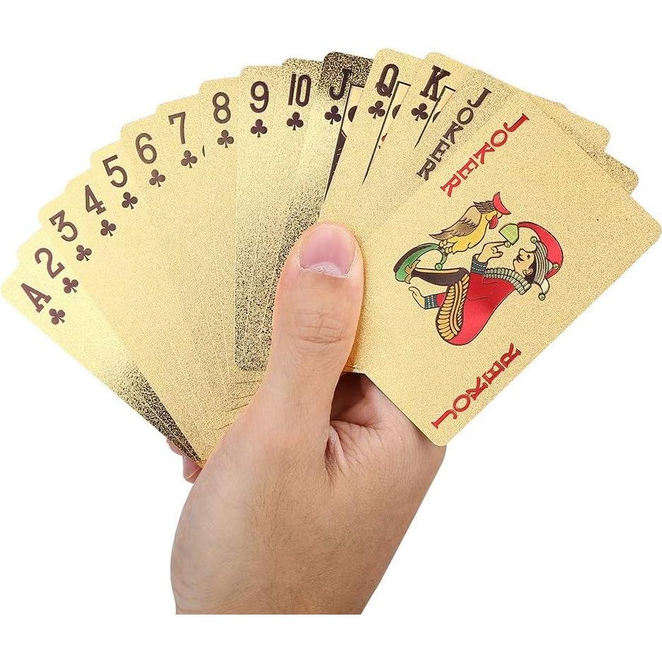 Cartas de Póker de Lujo VGEBY con Plating de Oro Falso