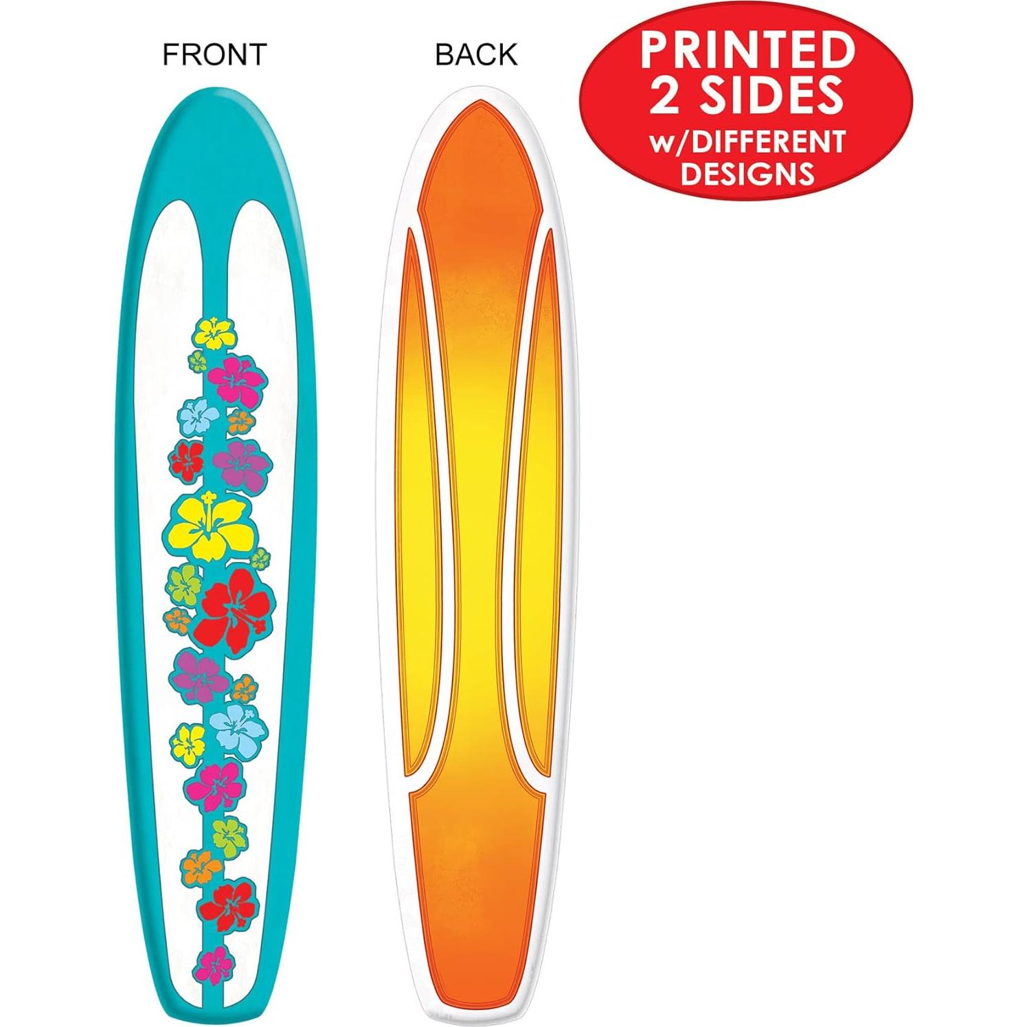 Paquete de 2 Tablas de Surf Beistle 152 cm Decorativas