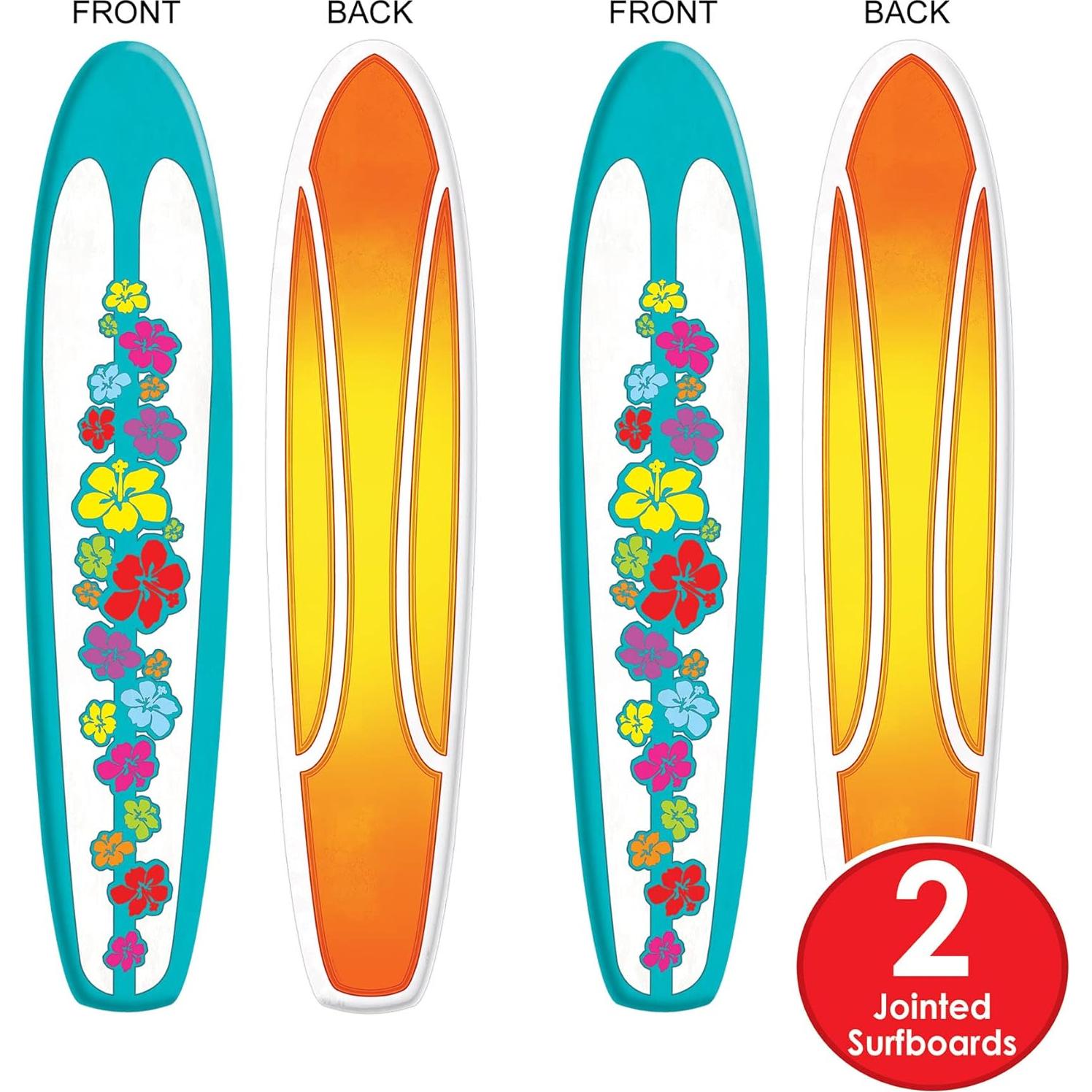 Paquete de 2 Tablas de Surf Beistle 152 cm Decorativas