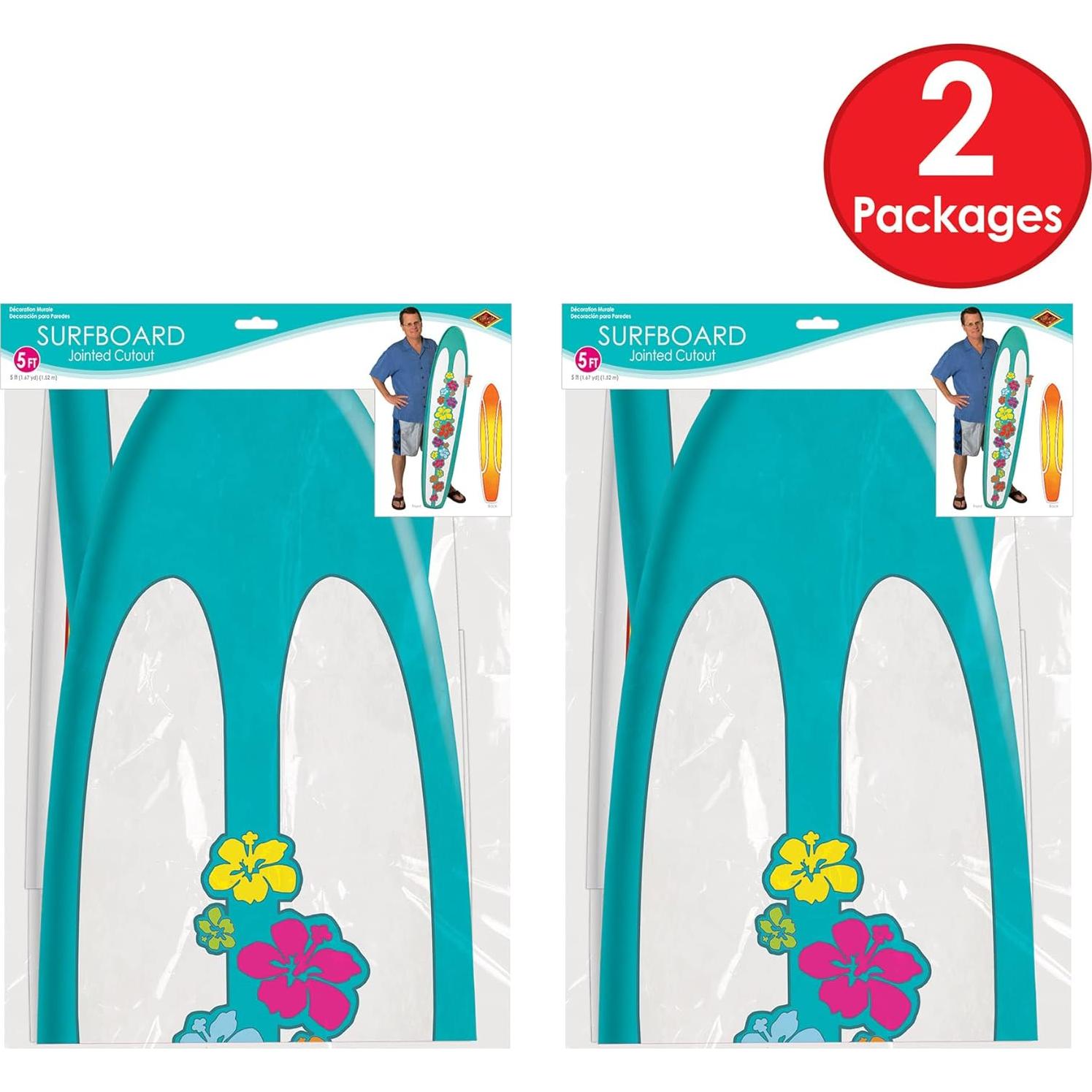 Paquete de 2 Tablas de Surf Beistle 152 cm Decorativas