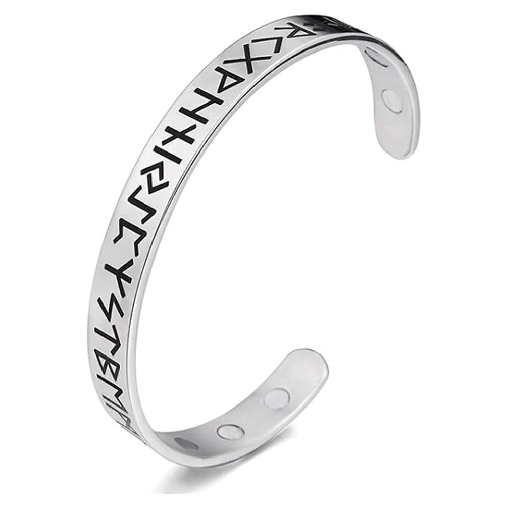 Pulsera Rúnica Vikinga TURTLEDOVE de Acero Inoxidable 8mm